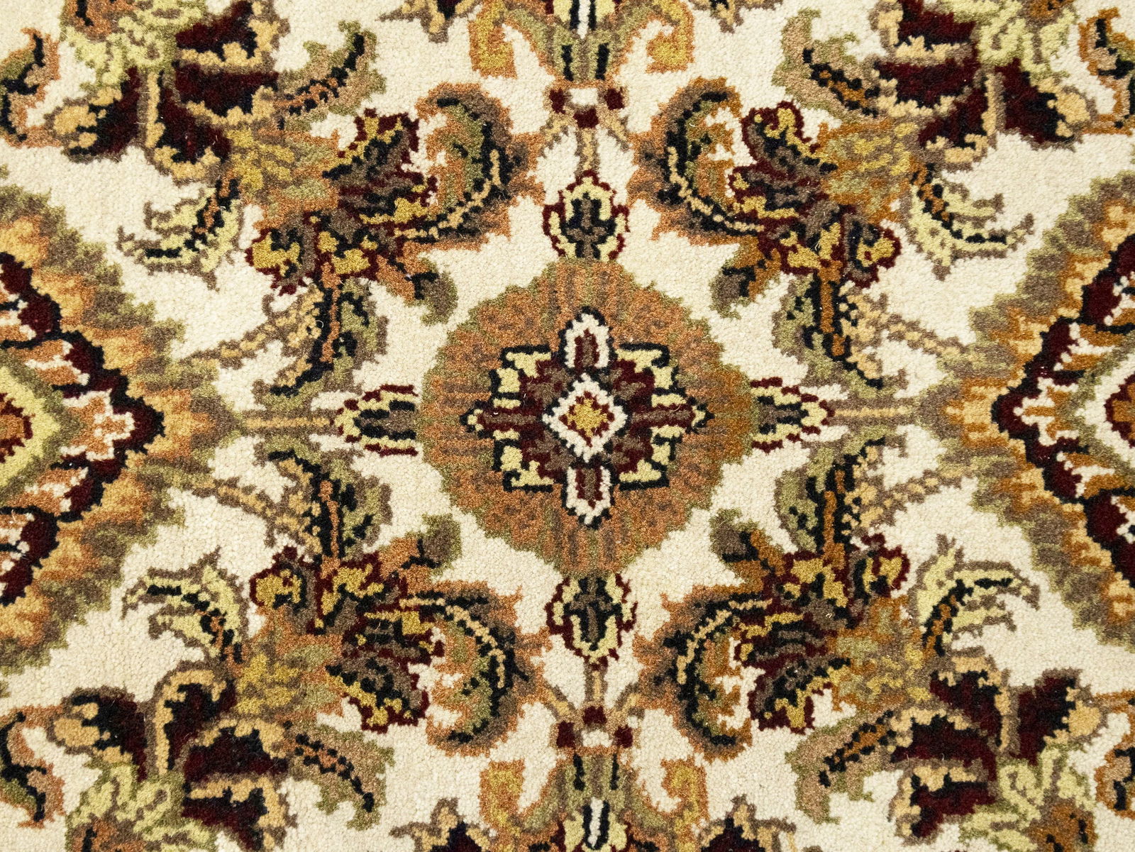 Cream Floral Classic 4X6 Agra Jaipur Oriental Rug - 7