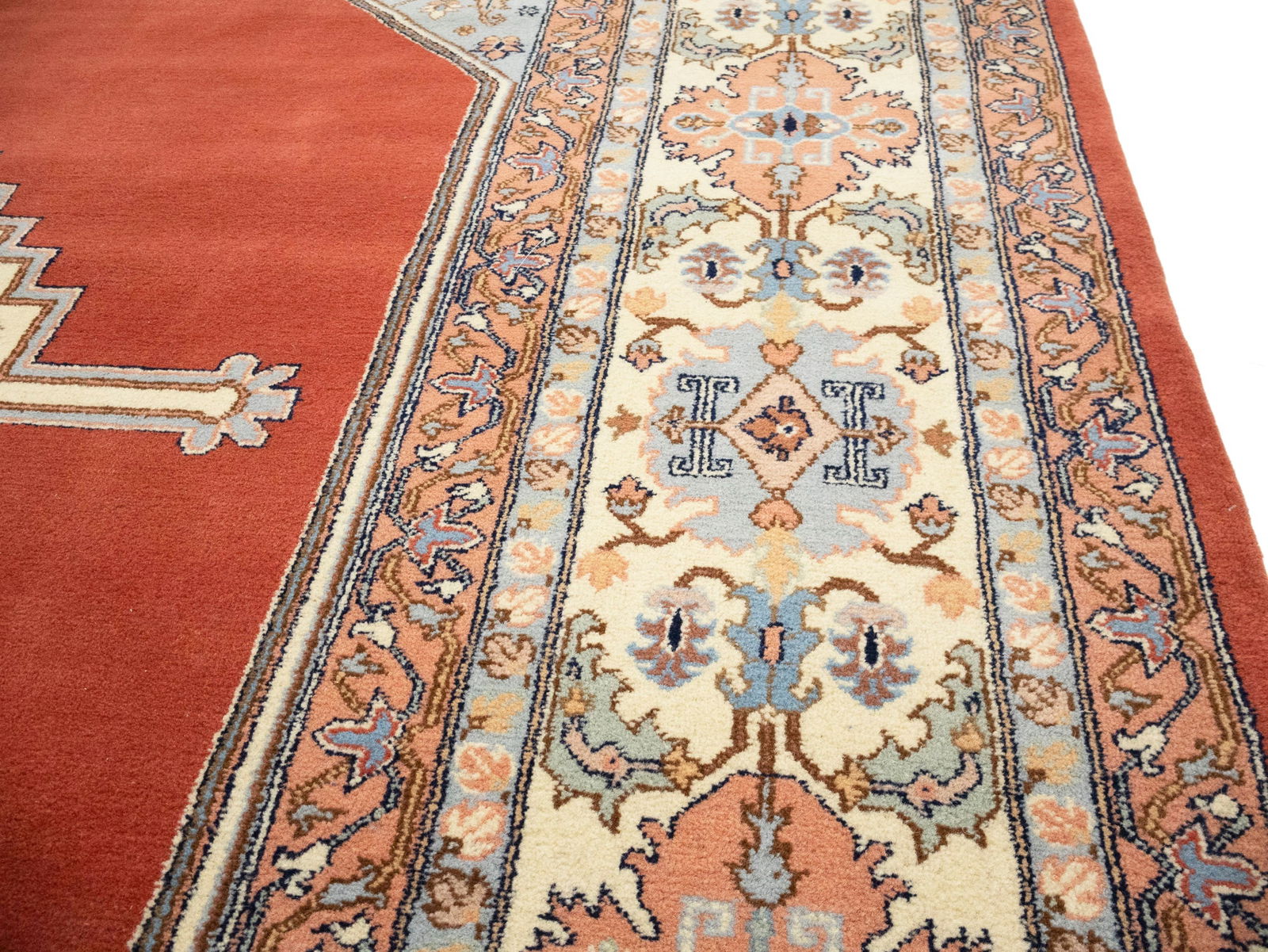 Floral Red 11X16 Indo Heriz Oriental Rug - 16