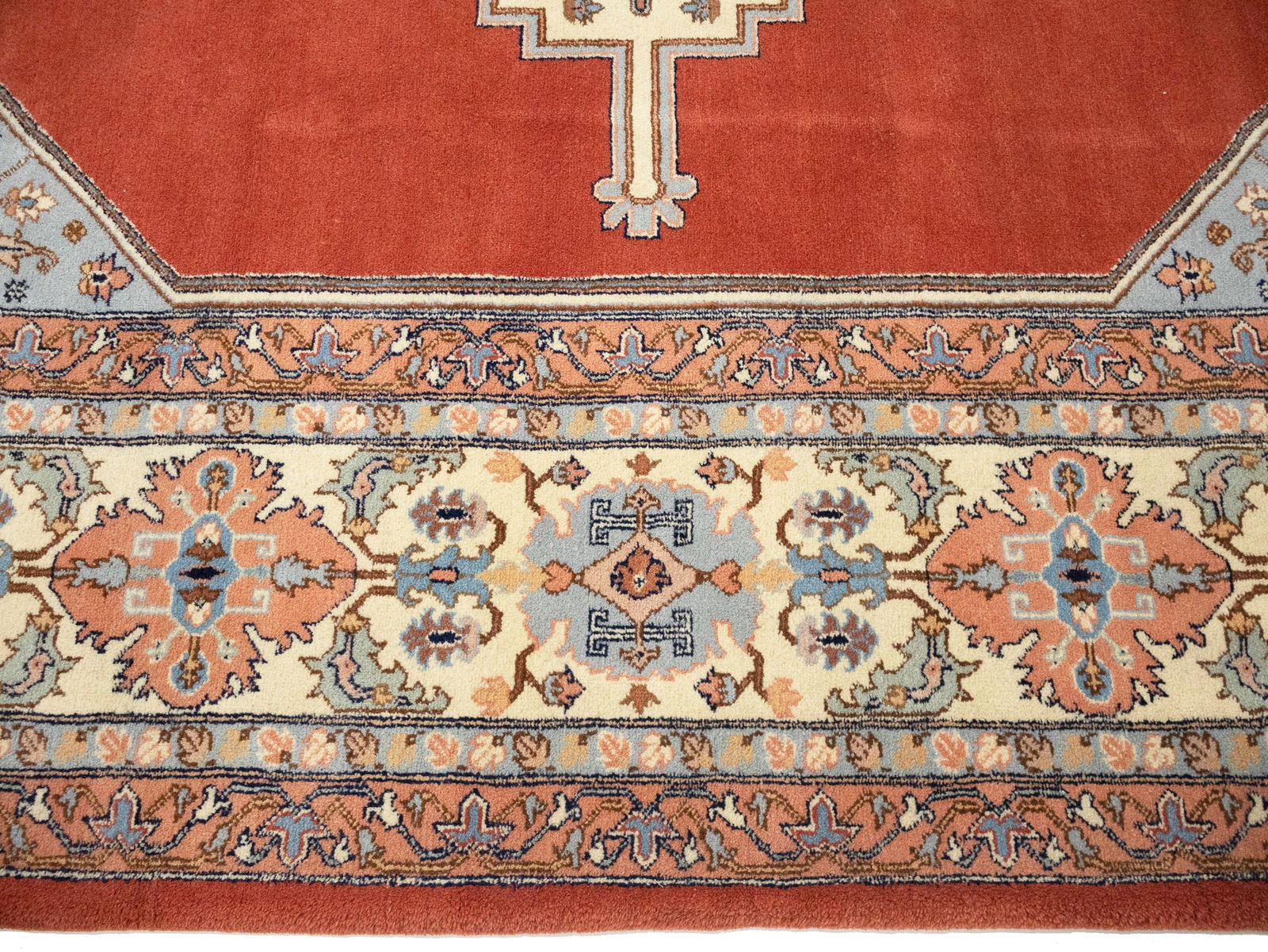 Floral Red 11X16 Indo Heriz Oriental Rug - 8