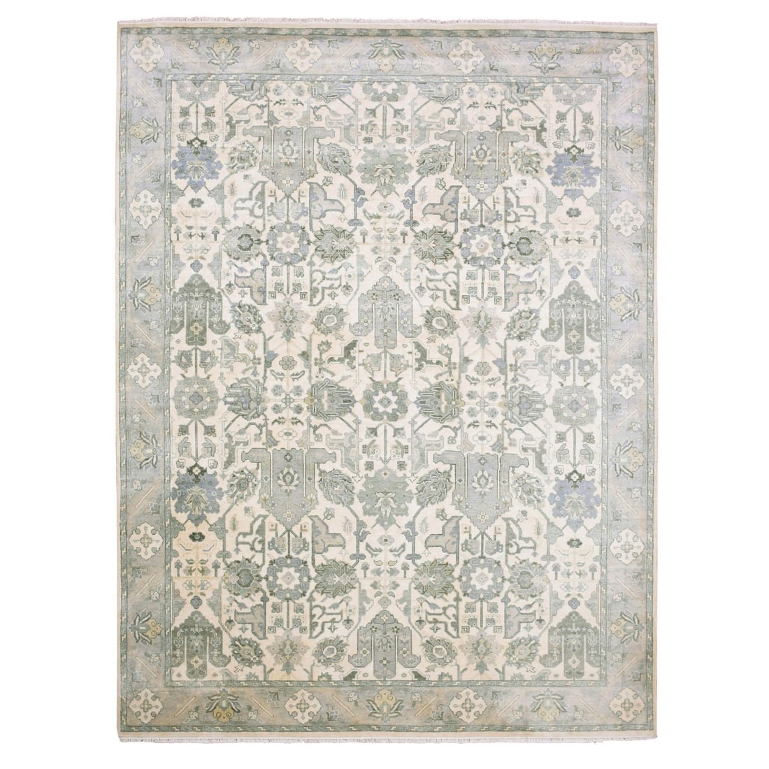 Monochromatic Colors, 100% Real Silk Hand Knotted, Oushak Design Rug: Title: Monochromatic Colors, 100% Real Silk Hand Knotted, Oushak Design Rug Description: This is a truly genuine one-of-a-kind. It has been Knotted for months and months in the centuries-old weaving c