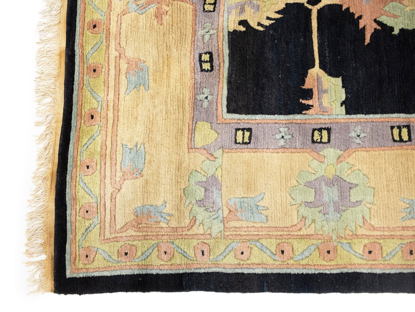 Charcoal Classic Floral 8X11 Oriental Tibetan Rug - 10