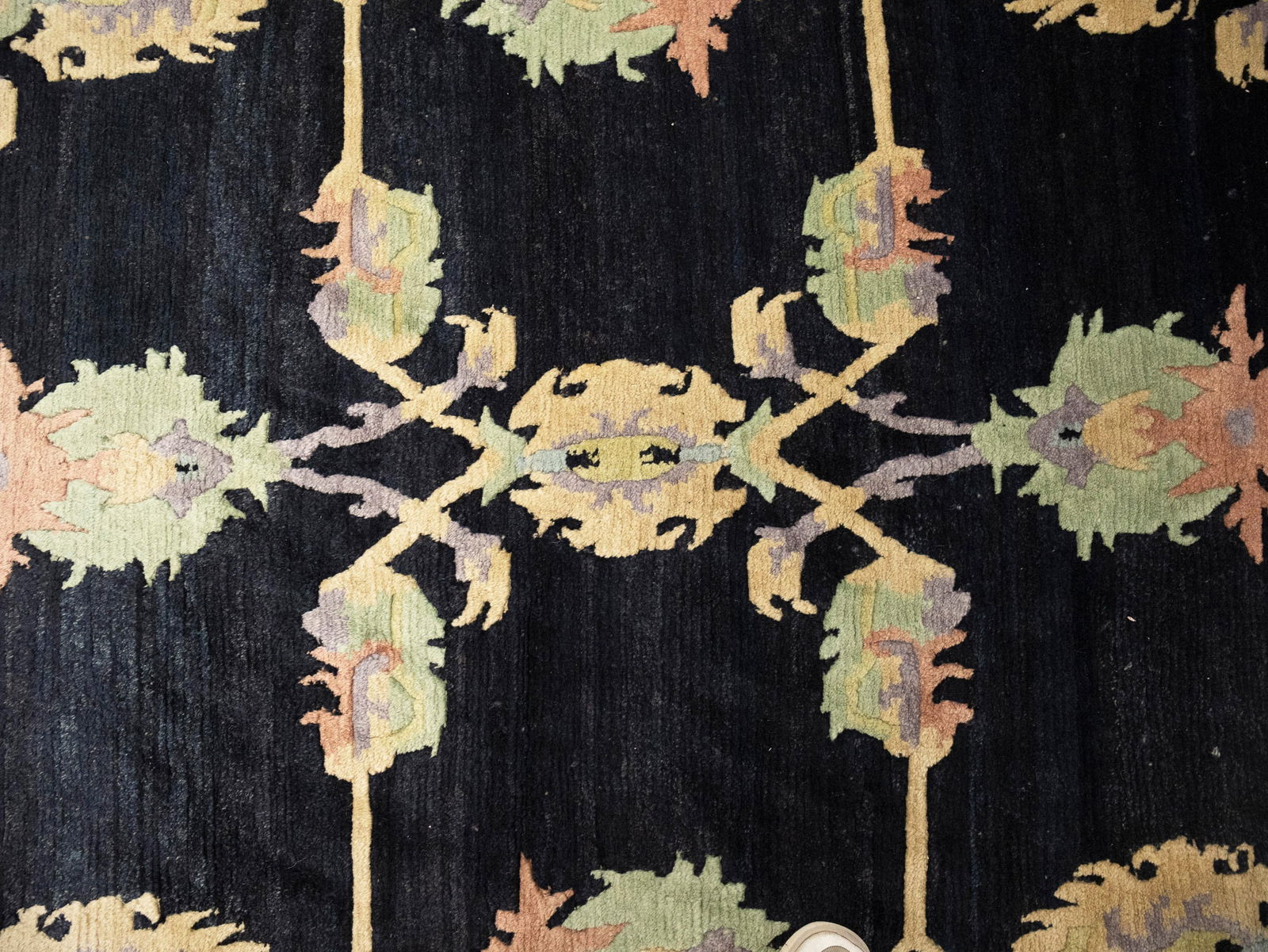 Charcoal Classic Floral 8X11 Oriental Tibetan Rug - 6