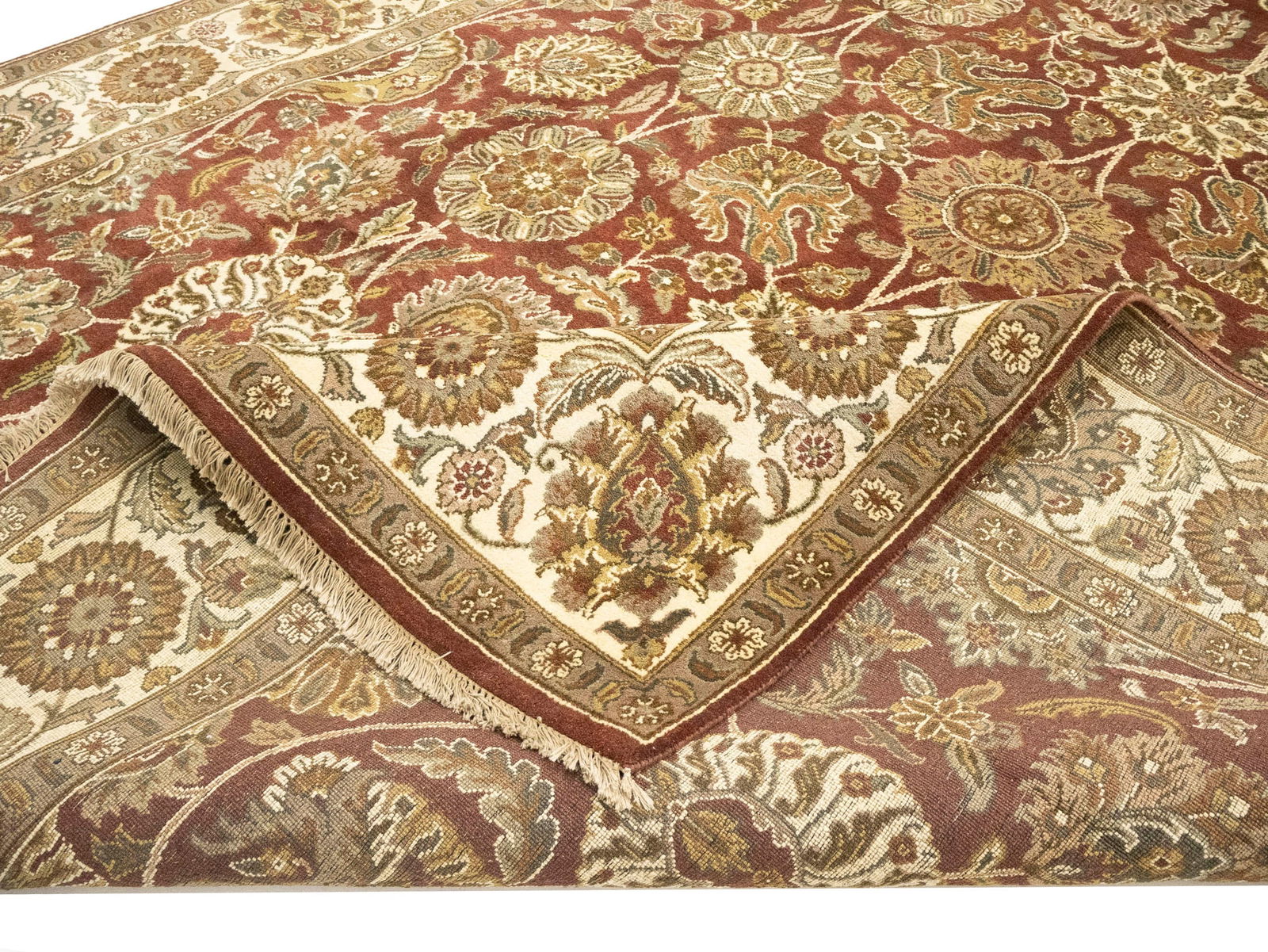 Red Floral Classic 9X12 Agra Jaipur Oriental Rug - 13