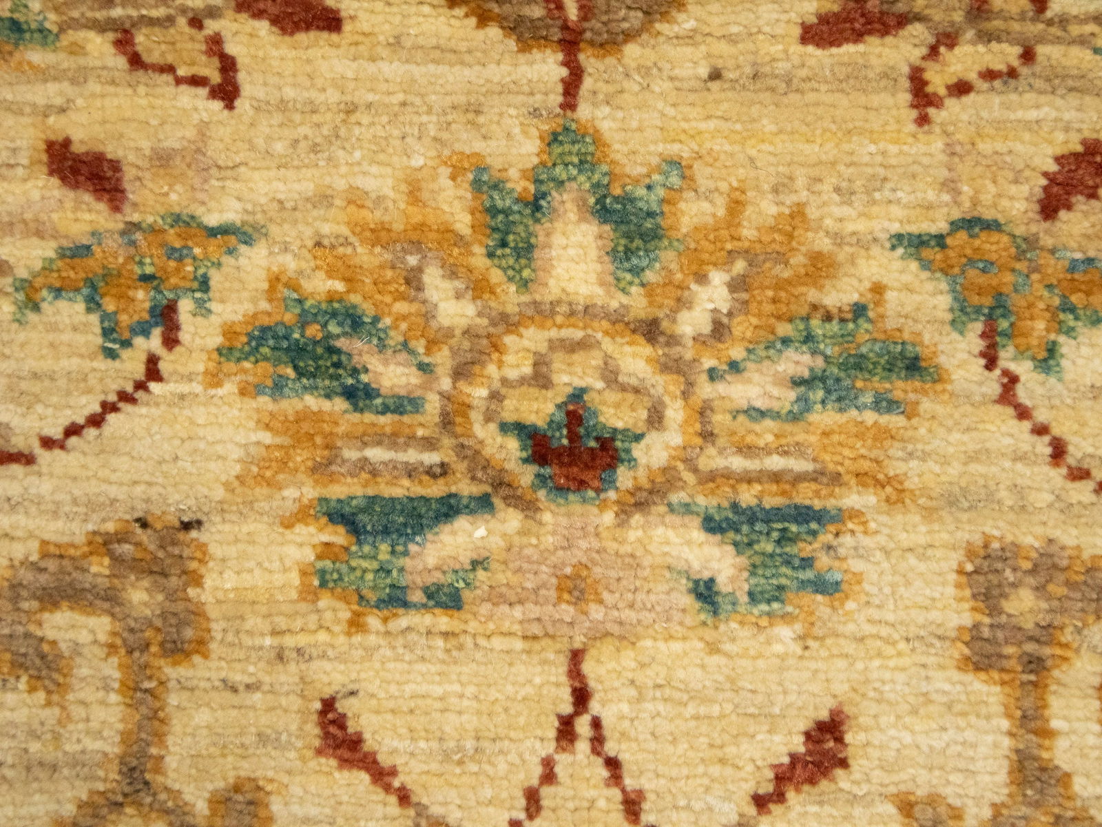 Cream Floral 3X10 Peshawar Pakistan Oriental Runner Rug - 11