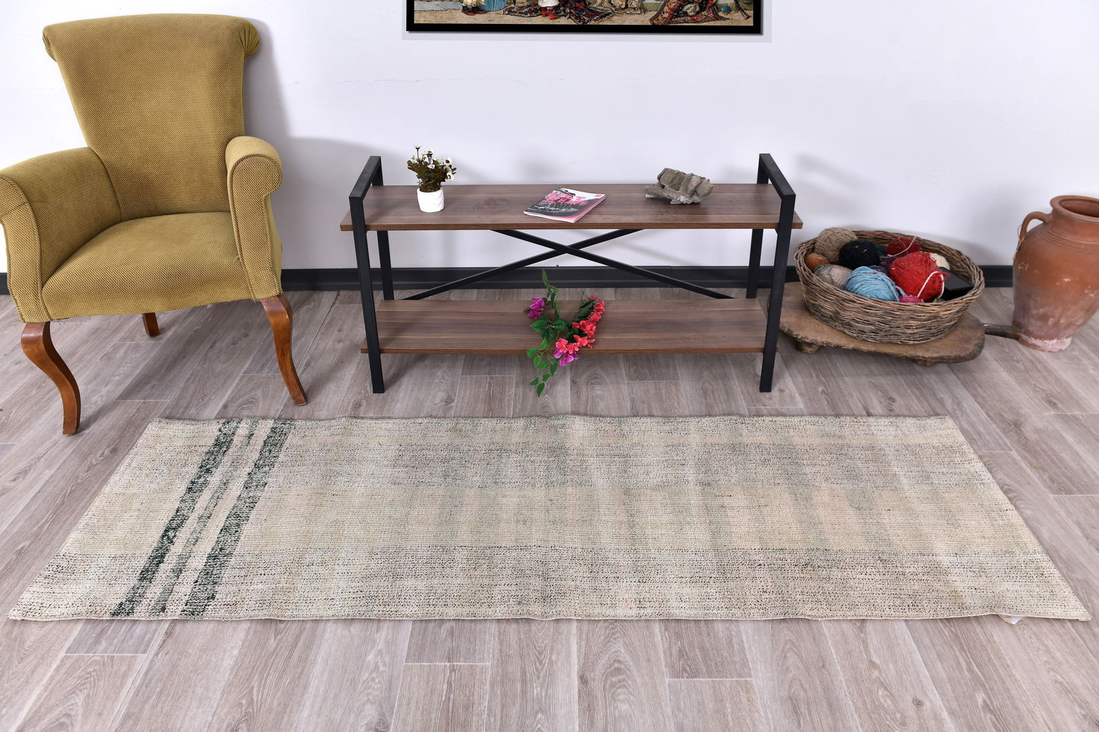 2'2'' x 7'3'' Turkish Hemp Patchwork Rug - 241055