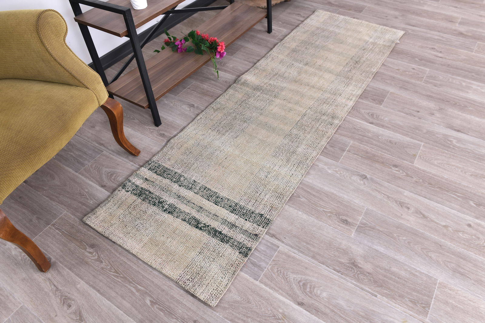 2'2'' x 7'3'' Turkish Hemp Patchwork Rug - 241055 - 2