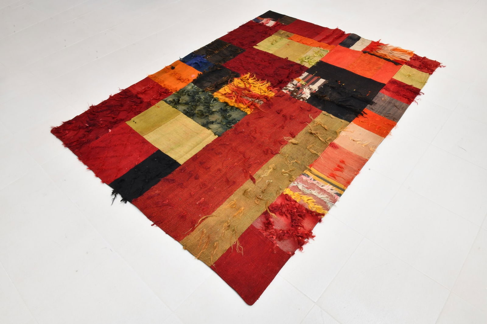 5'6'' x 7'6'' Tulu Filikli Kilim Rug - 70218 - 4