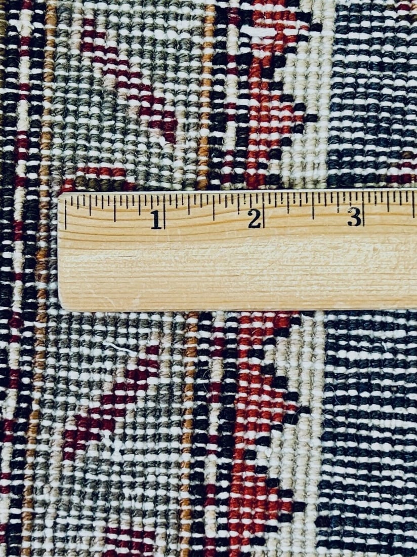 Hand-Knotted Persian Zanjan Geometric Vintage Tribal Wool Oriental Area Rug 4'2" x 6'8" - 13