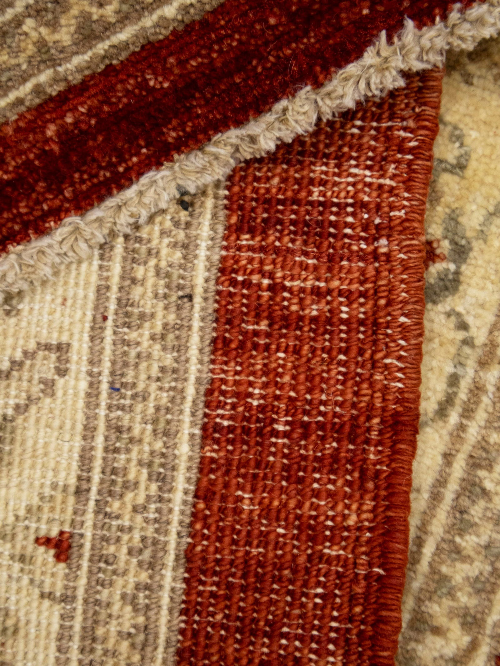 Scarlet Red Floral 3X9 Peshawar Pakistan Oriental Runner Rug - 14