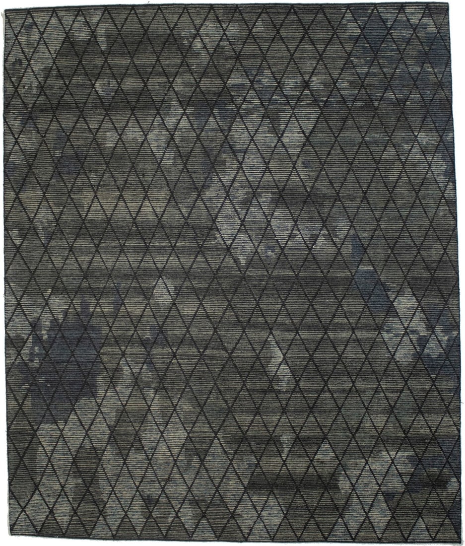 Multicolored Abstract 8X10 Oriental Modern Rug: Title: Multicolored Abstract 8X10 Oriental Modern Rug Description:Hand Knotted 8X10 multicolor oriental rug made with natural dyes (fine wool pile and cotton foundation), superior knot count, and allu