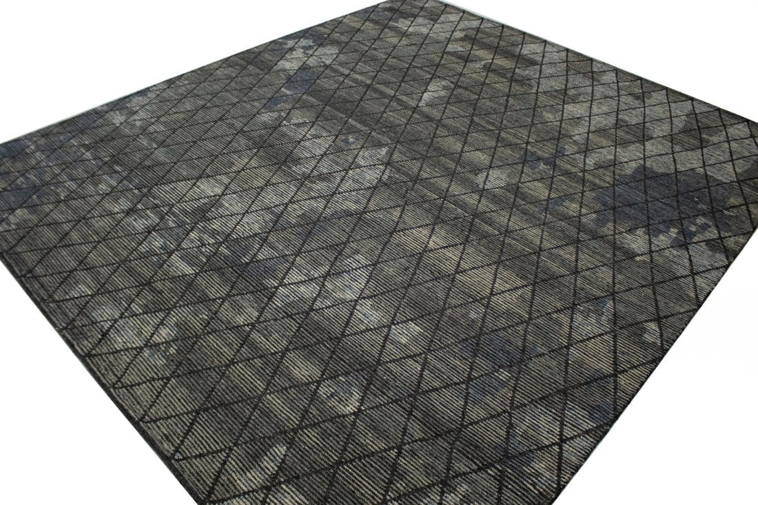 Multicolored Abstract 8X10 Oriental Modern Rug - 4