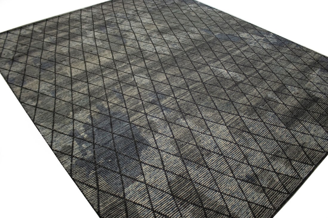 Multicolored Abstract 8X10 Oriental Modern Rug - 5