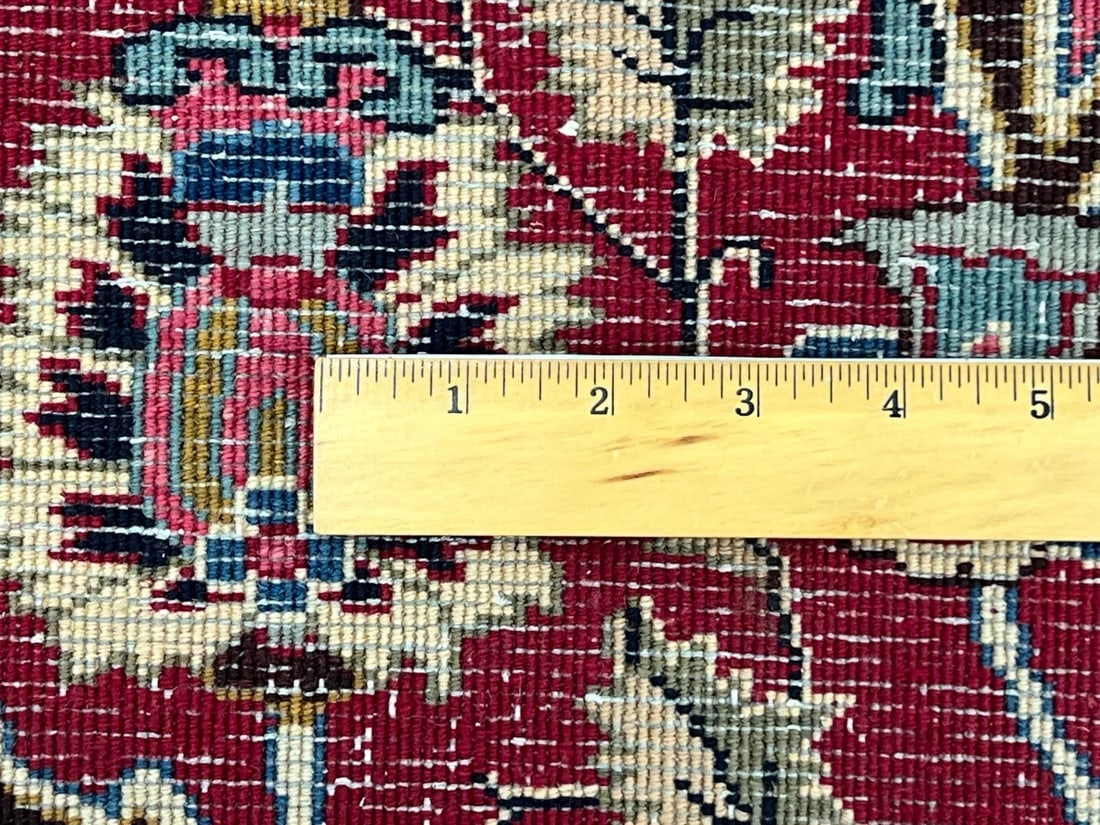 Hand Knotted Persian Kashmar Rug Magenta Red Wool 9'10" x 12'9" Area Carpet - 18