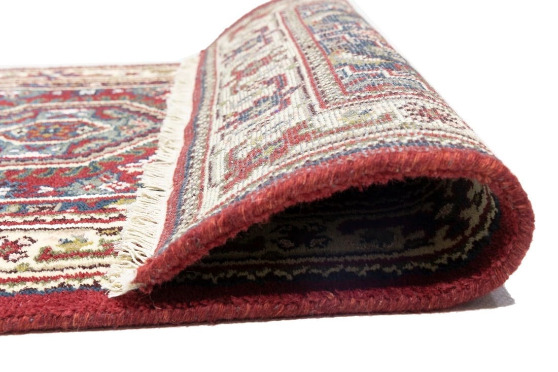 Red Floral Tribal 3X10 Indo-Bidjar Oriental Runner Rug - 14