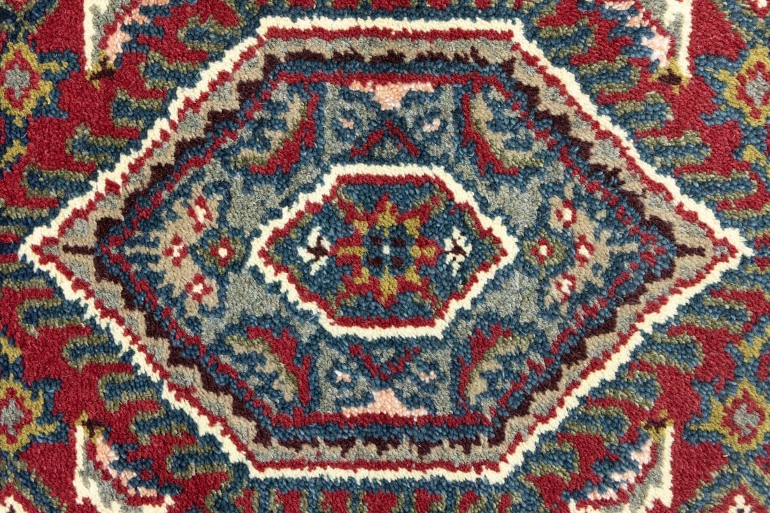 Red Floral Tribal 3X10 Indo-Bidjar Oriental Runner Rug - 8