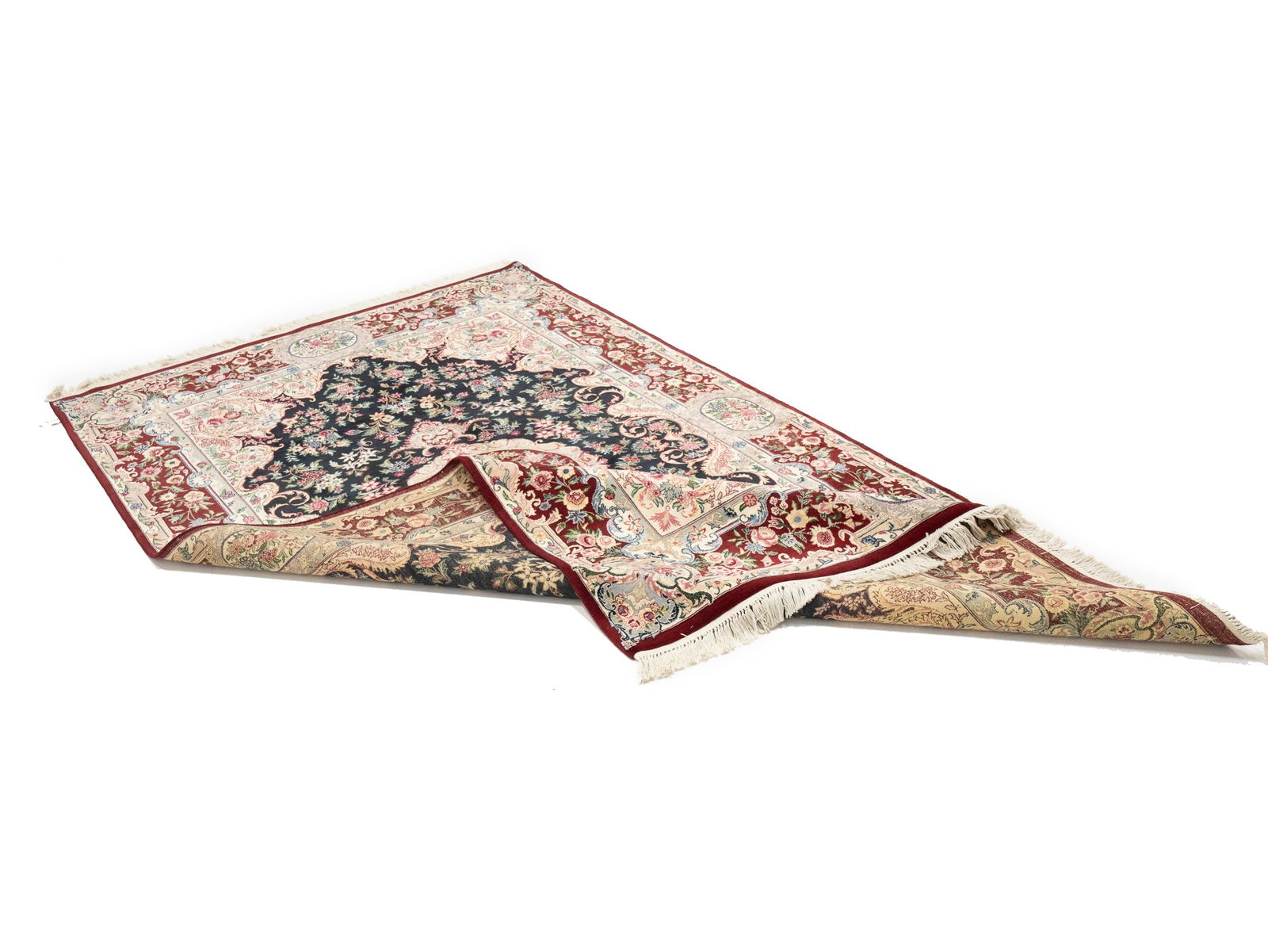 Charcoal Floral Classic 6X10 Royal Tabriz Oriental Rug - 11