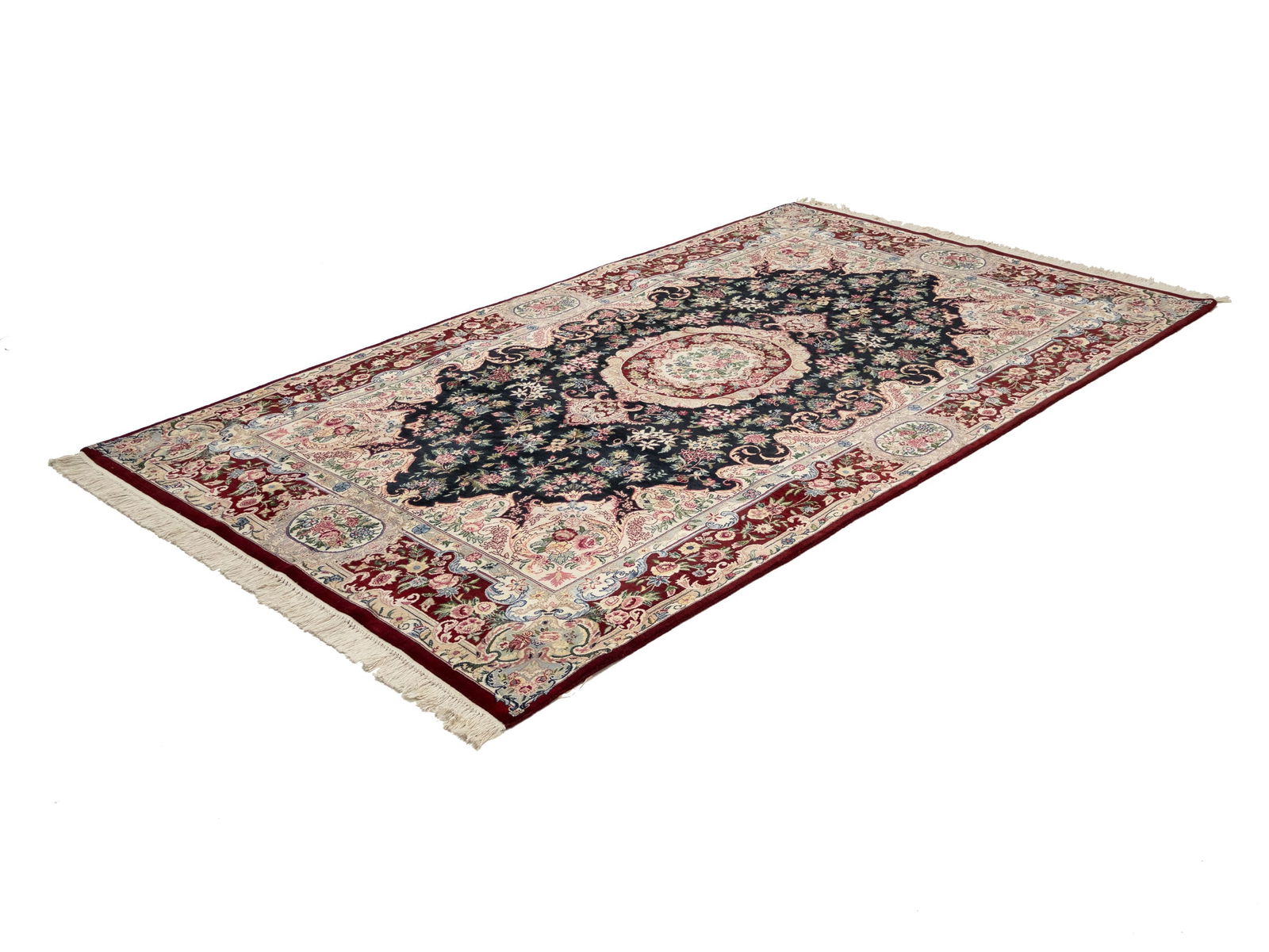 Charcoal Floral Classic 6X10 Royal Tabriz Oriental Rug - 3