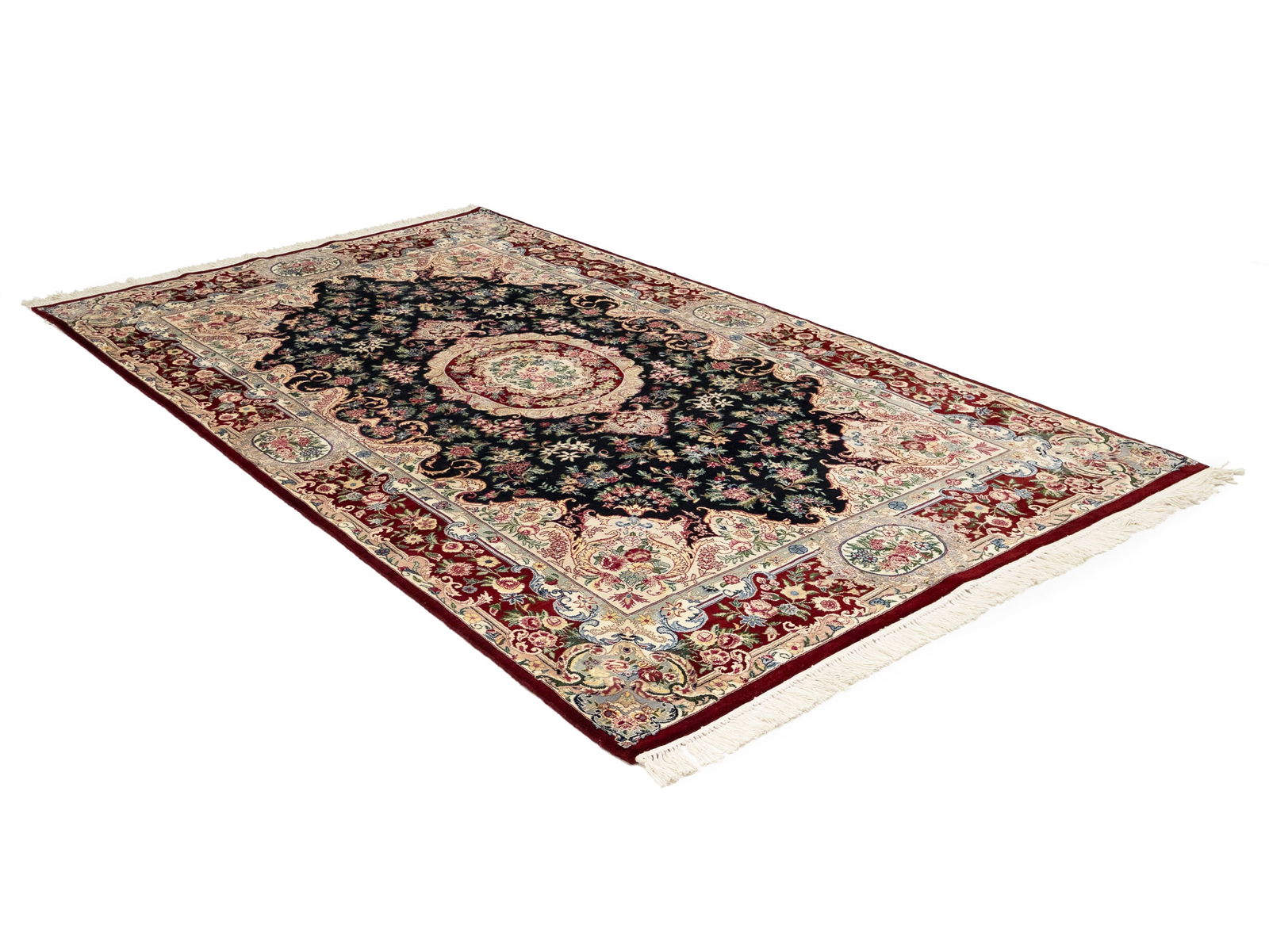 Charcoal Floral Classic 6X10 Royal Tabriz Oriental Rug - 5