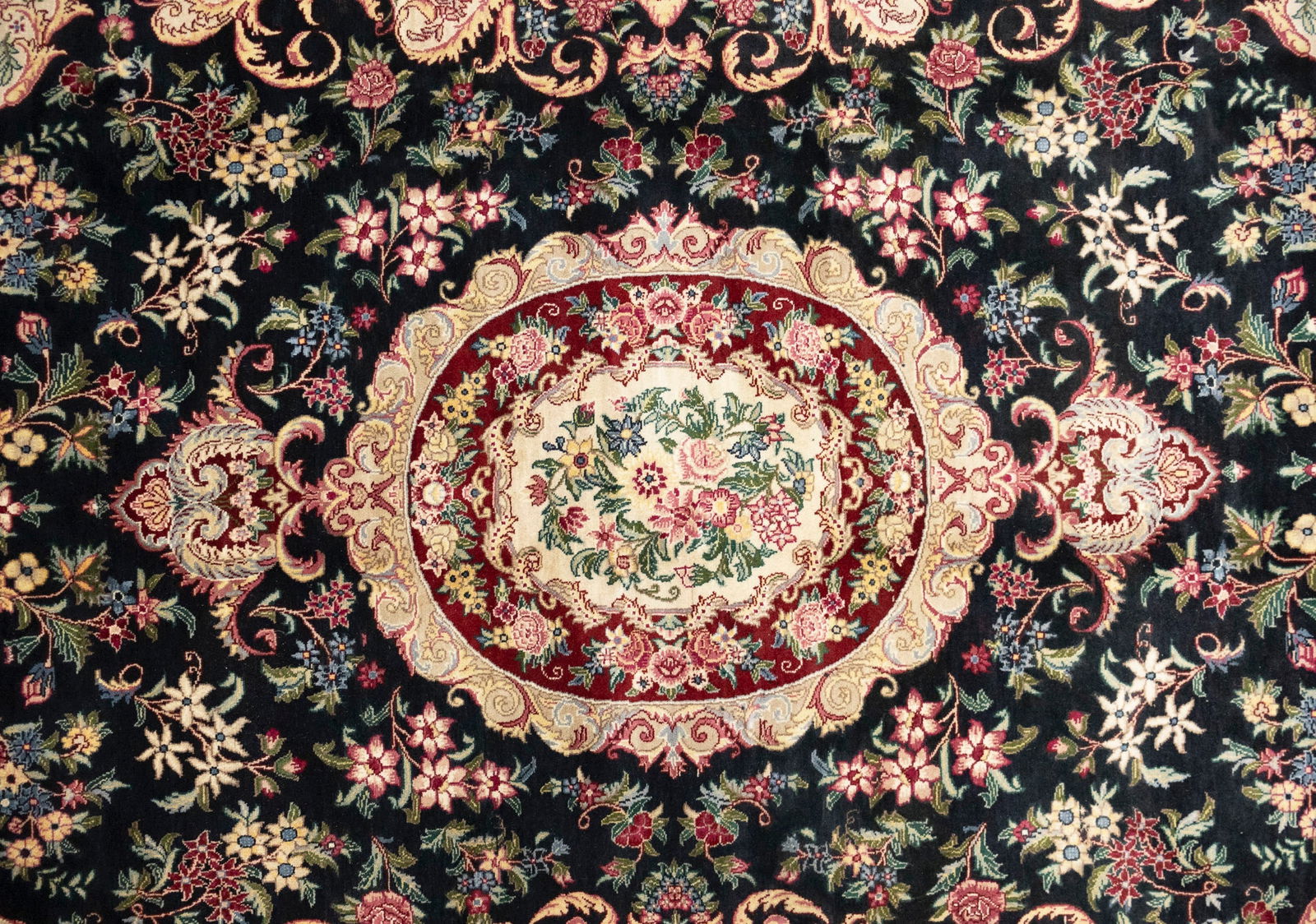Charcoal Floral Classic 6X10 Royal Tabriz Oriental Rug - 6
