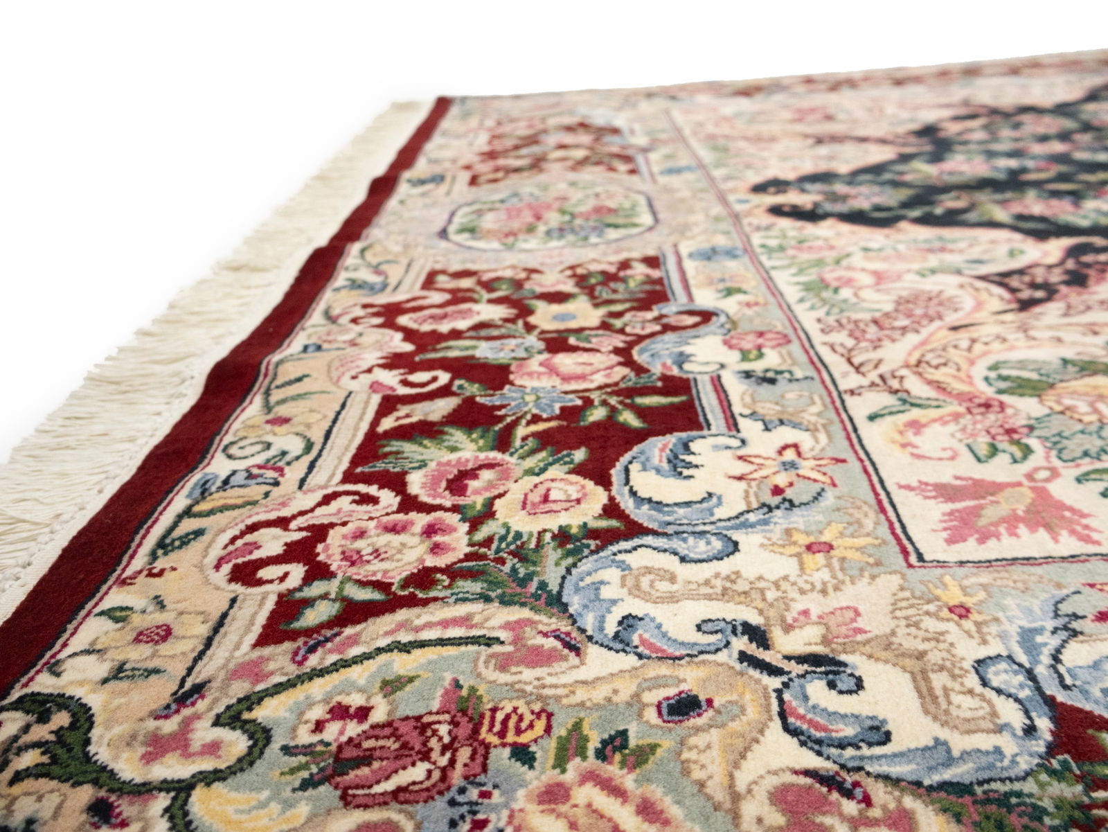 Charcoal Floral Classic 6X10 Royal Tabriz Oriental Rug - 8