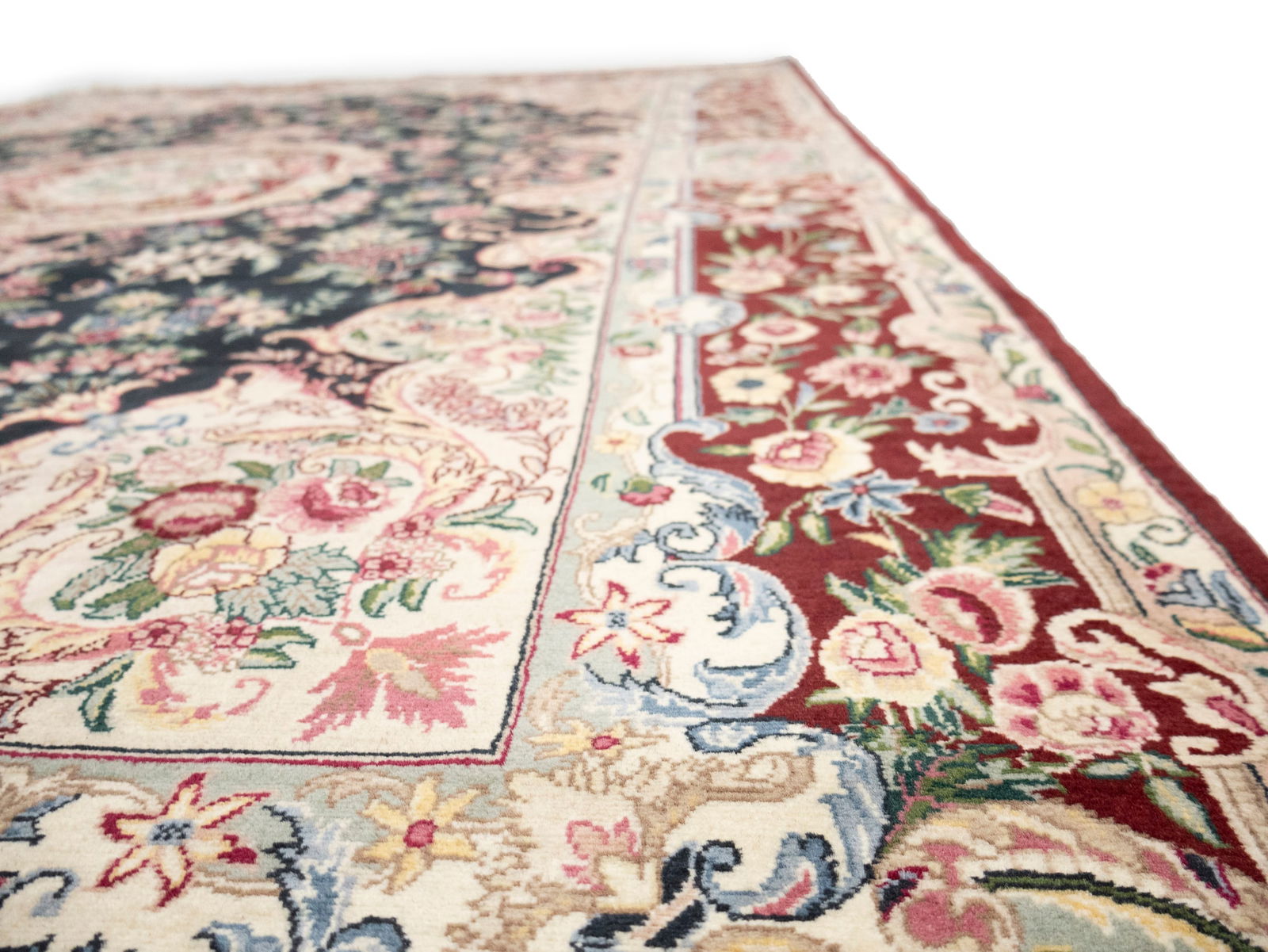 Charcoal Floral Classic 6X10 Royal Tabriz Oriental Rug - 9