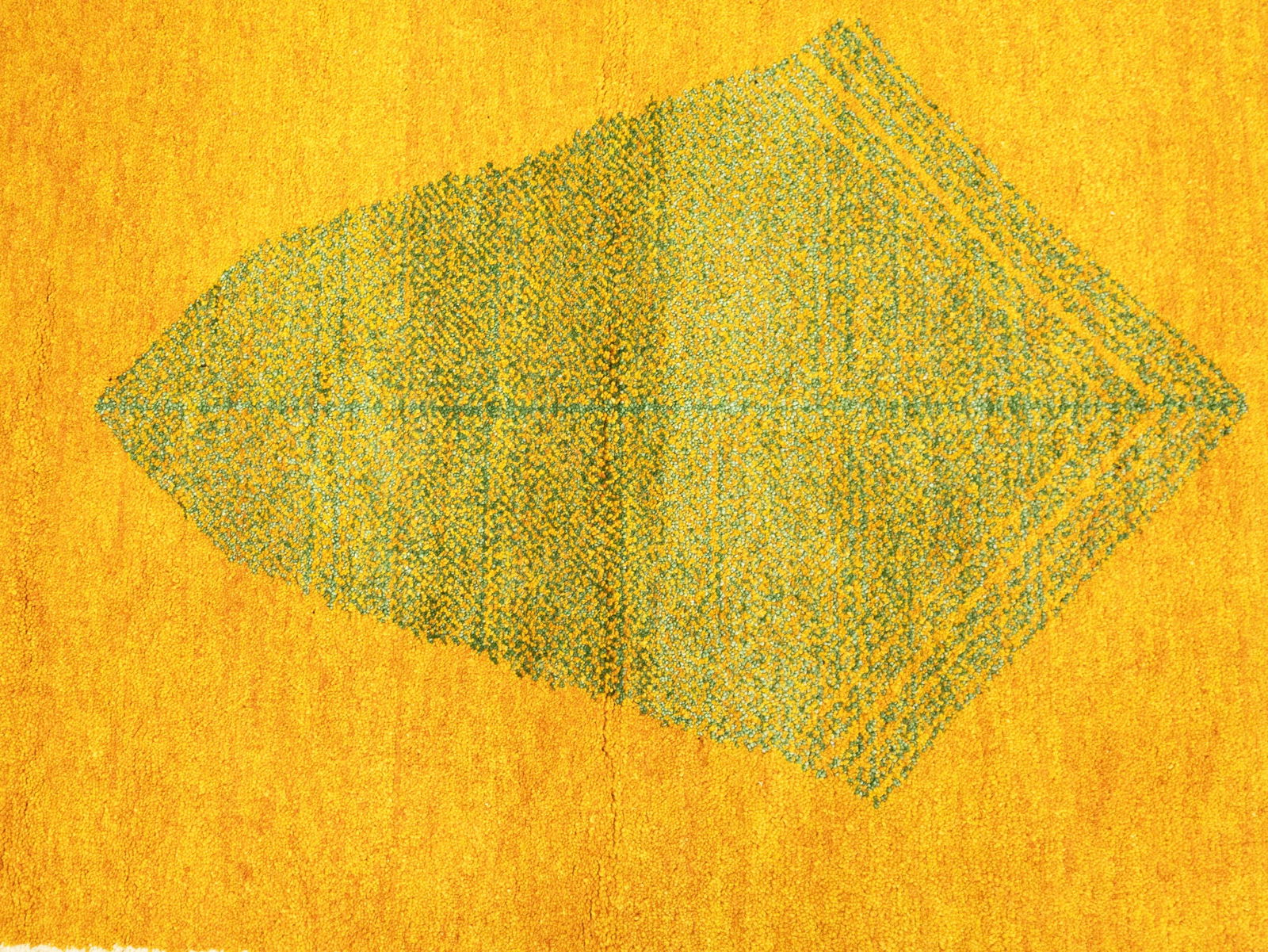 Golden Yellow Bordered 4X6 Indo-Gabbeh Oriental Rug - 6