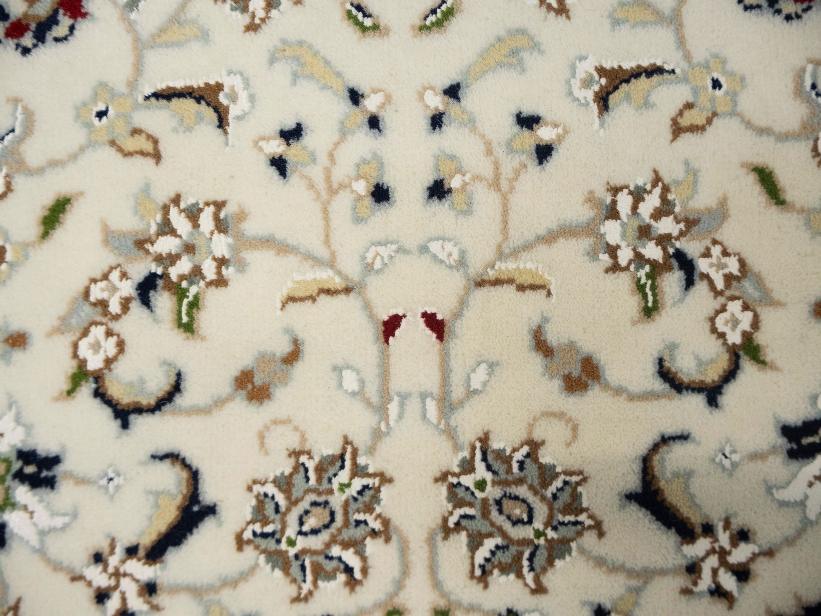 Cream Floral 2'9X20'6 Indo-Nain Oriental Runner Rug - 9