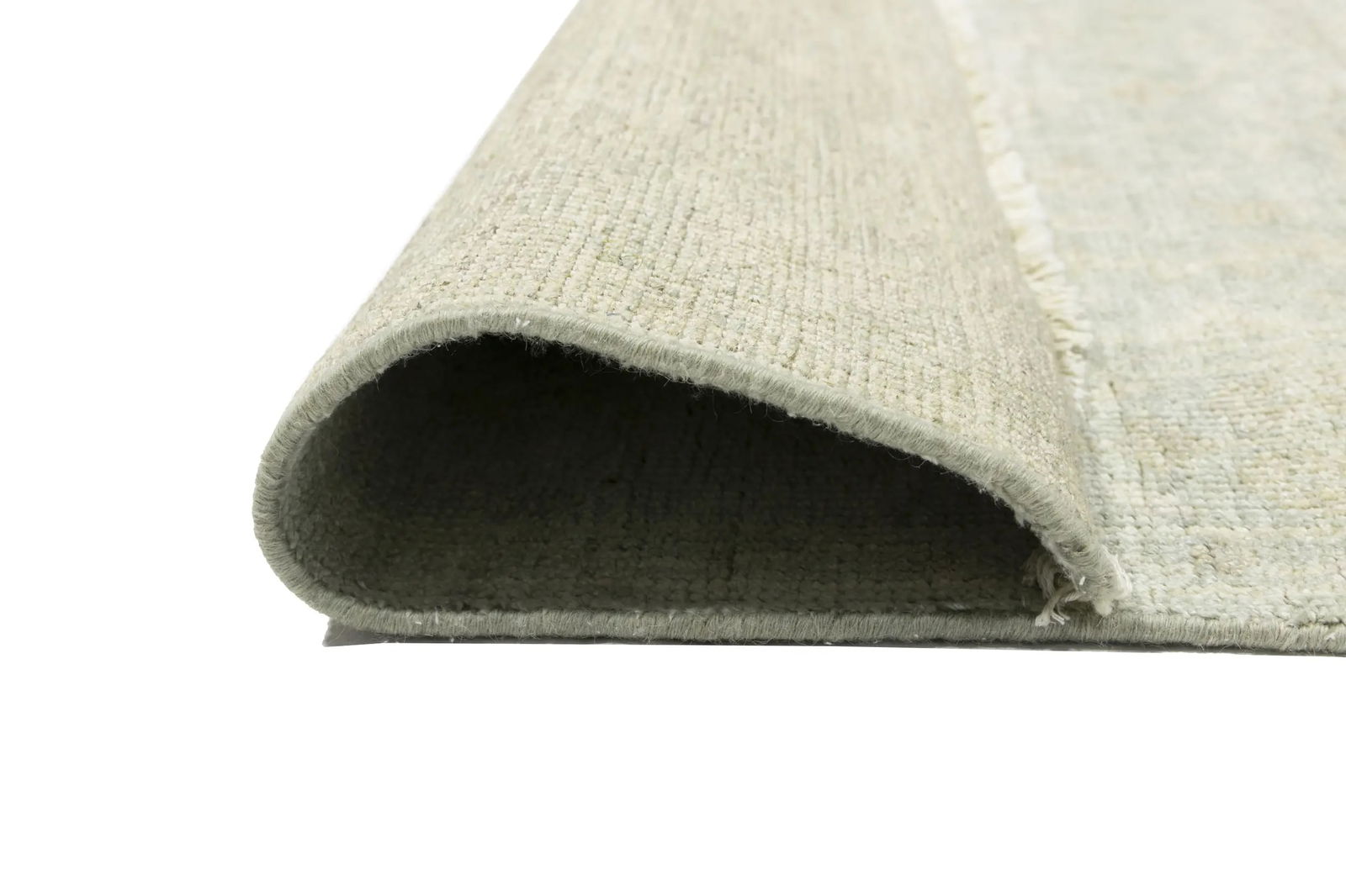 Muted Green Floral 4X6 Transitional Oriental Rug - 14