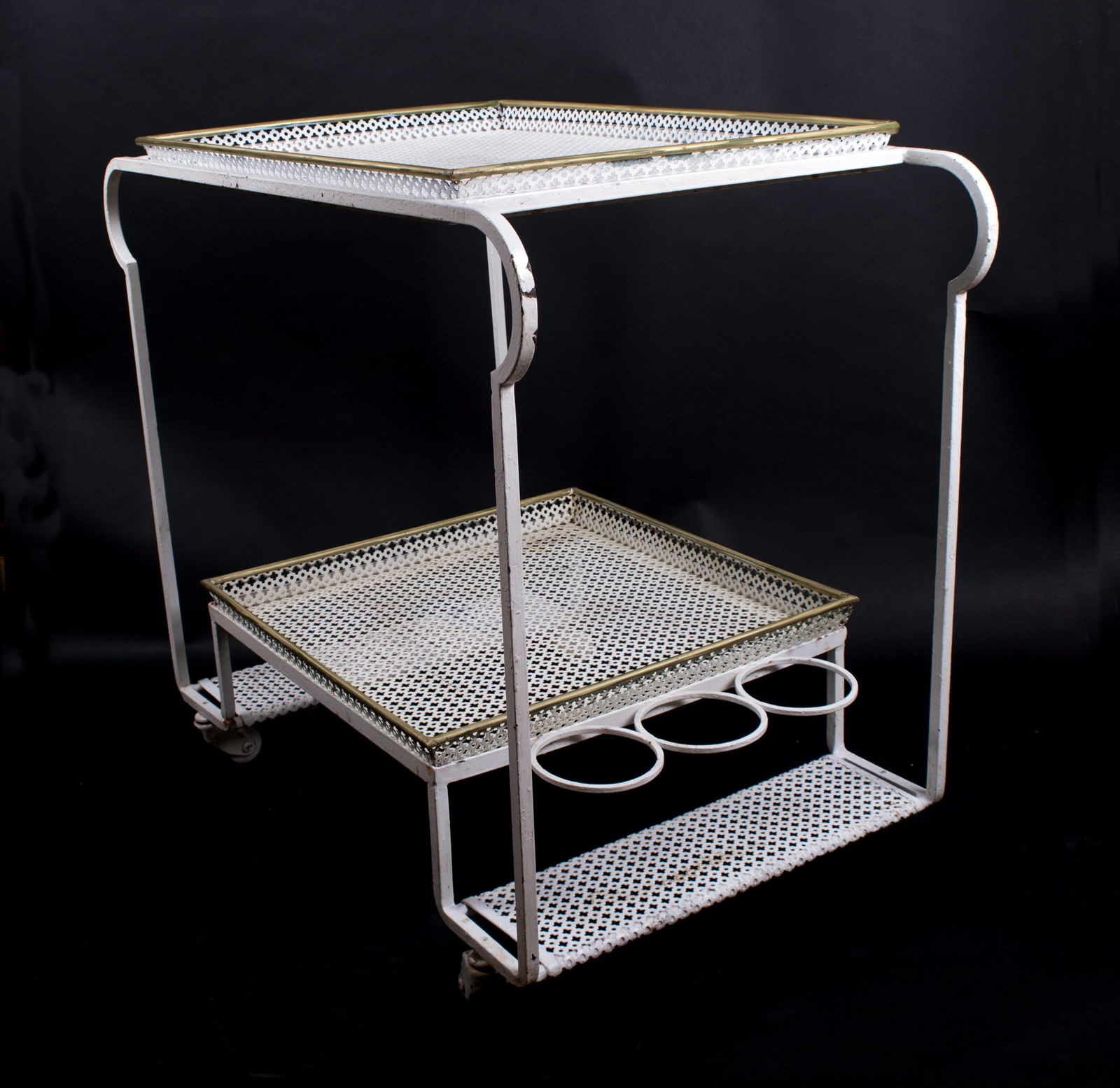 FRENCH MODERNIST serving table MATEGOT original paint - 3