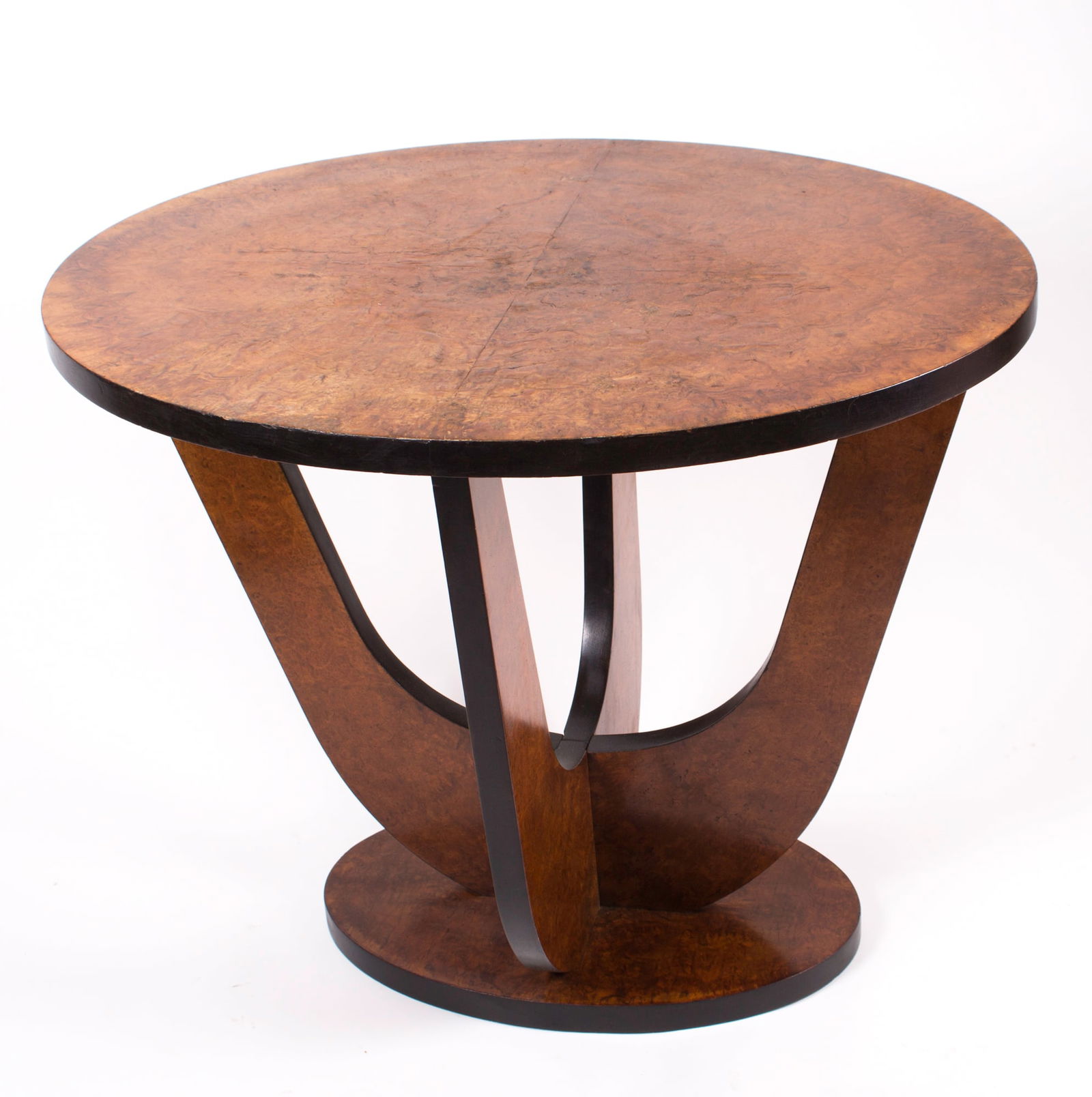FRENCH ART DECO SIDE TABLE ovale LELEU STYLE - 6