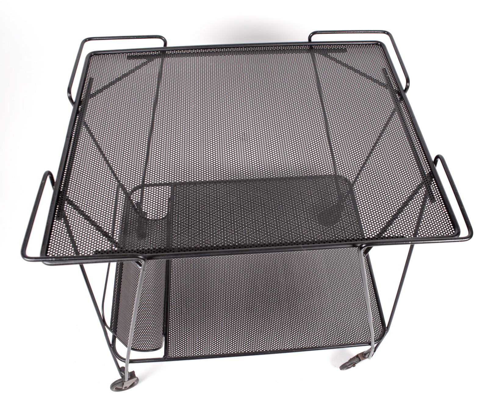 FRENCH MODERNIST Black serving table MATEGOT Mid century - 2