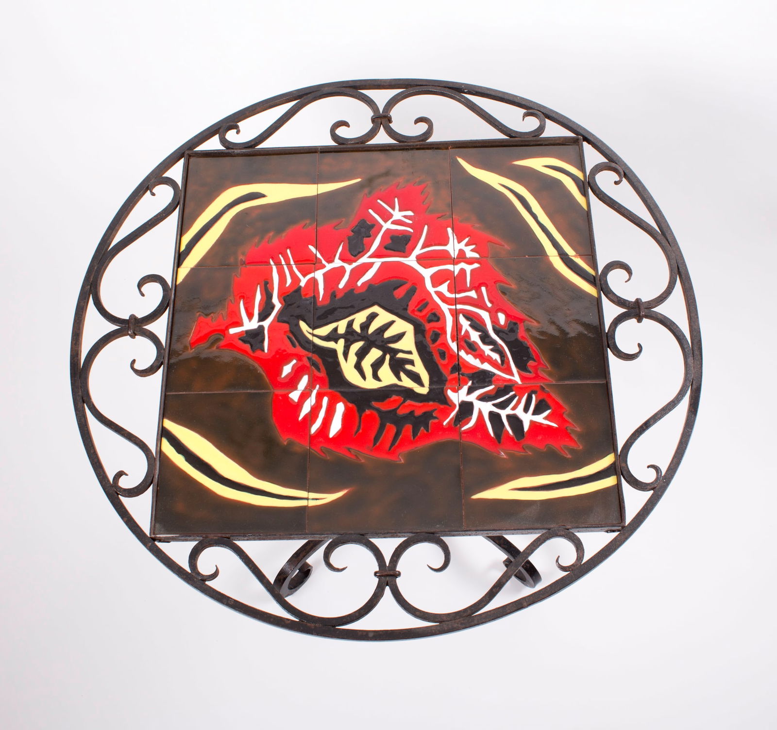 French mid century tiles coffee table Jean Lurcat signed - 3