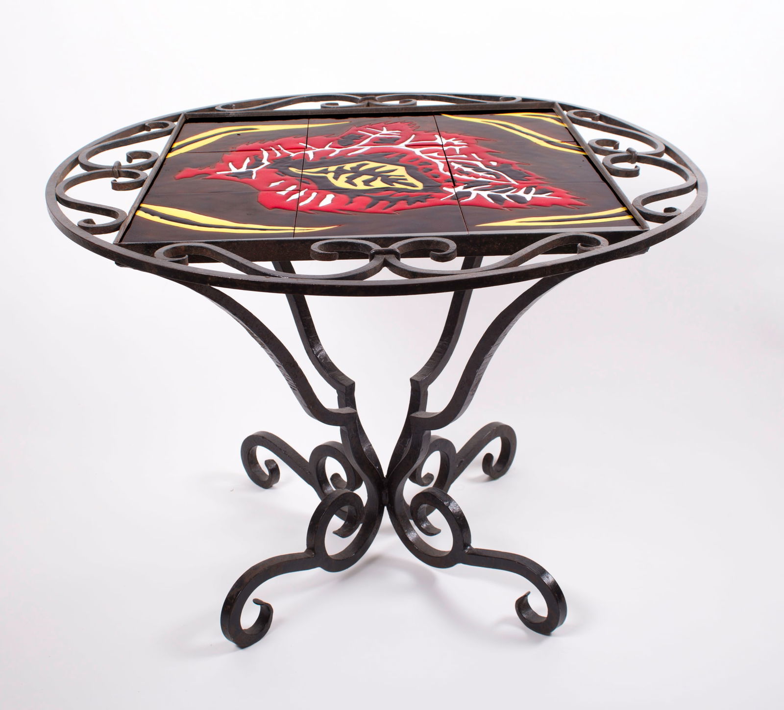 French mid century tiles coffee table Jean Lurcat signed - 4