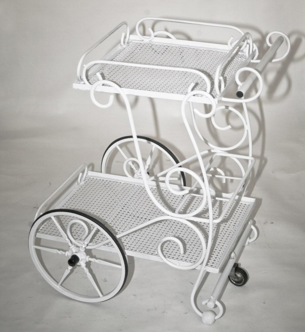 FRENCH-MODERNIST-TROLLEY-MATEGOT Mid-century serving table rigitulle 2 - 4