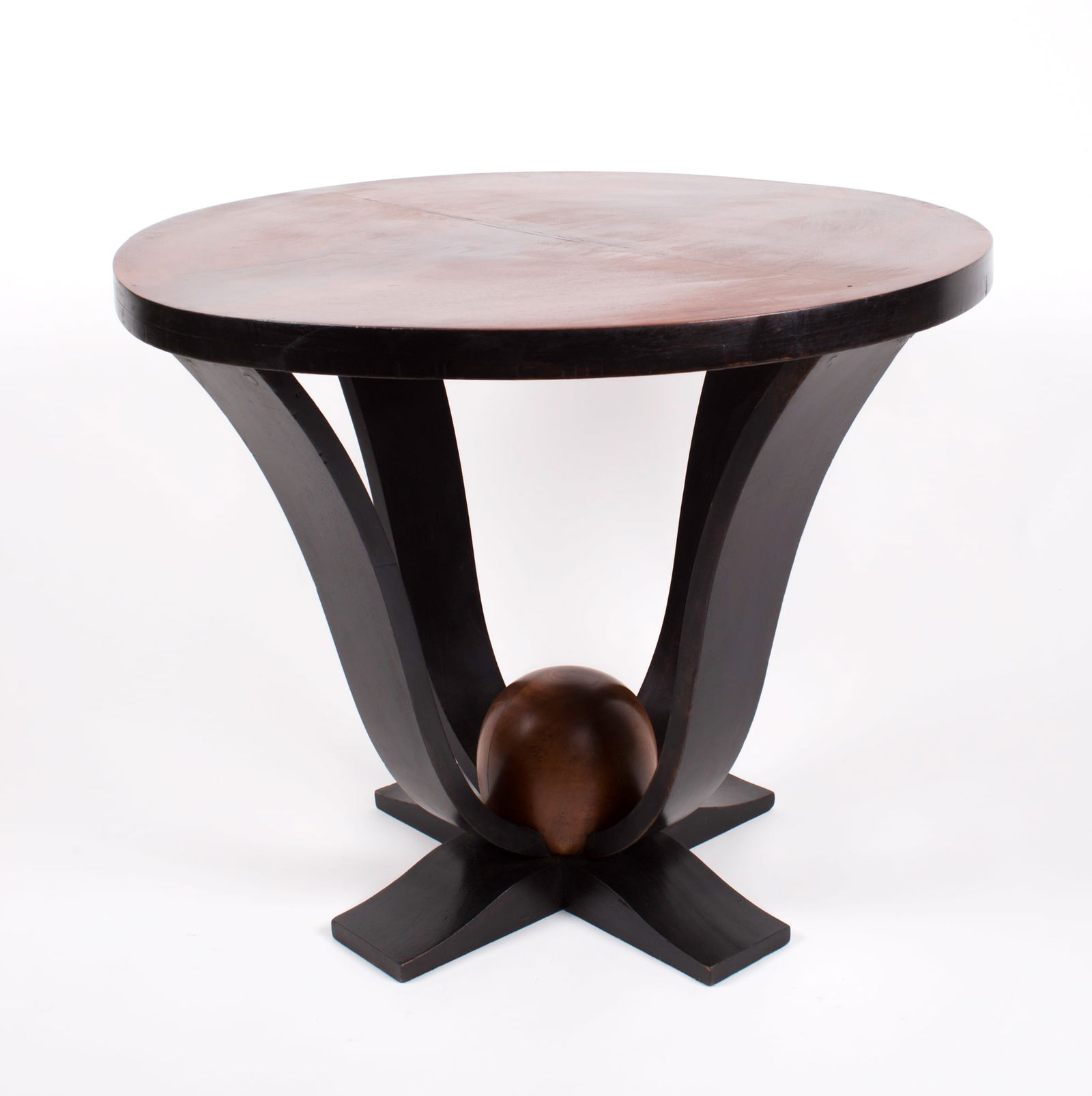 FRENCH ART DECO SIDETABLE DOMINIQUE with ball insert - 5