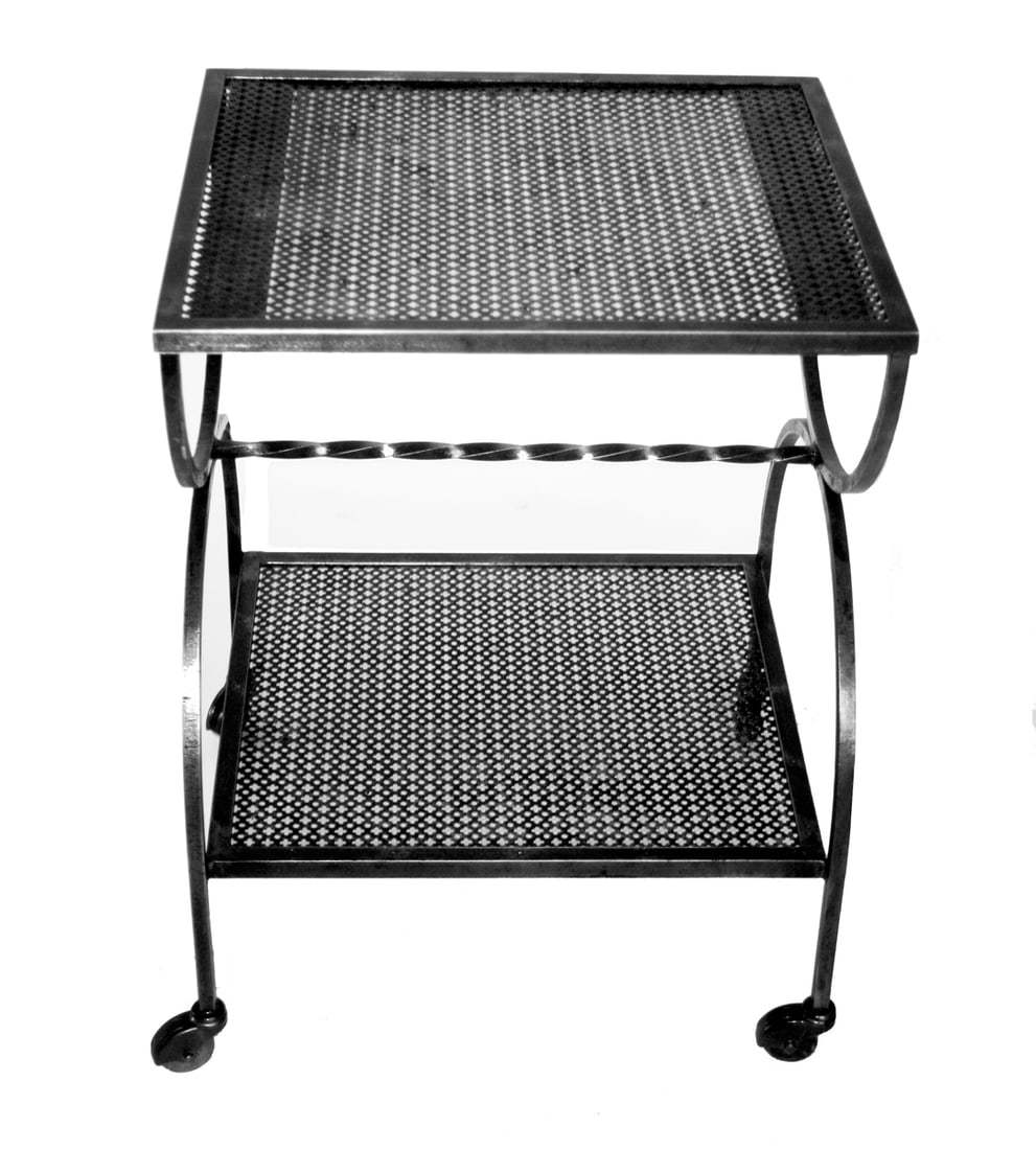 FRENCH MODERNIST ROLLING CART MATEGOT MIDCENTURY - 2