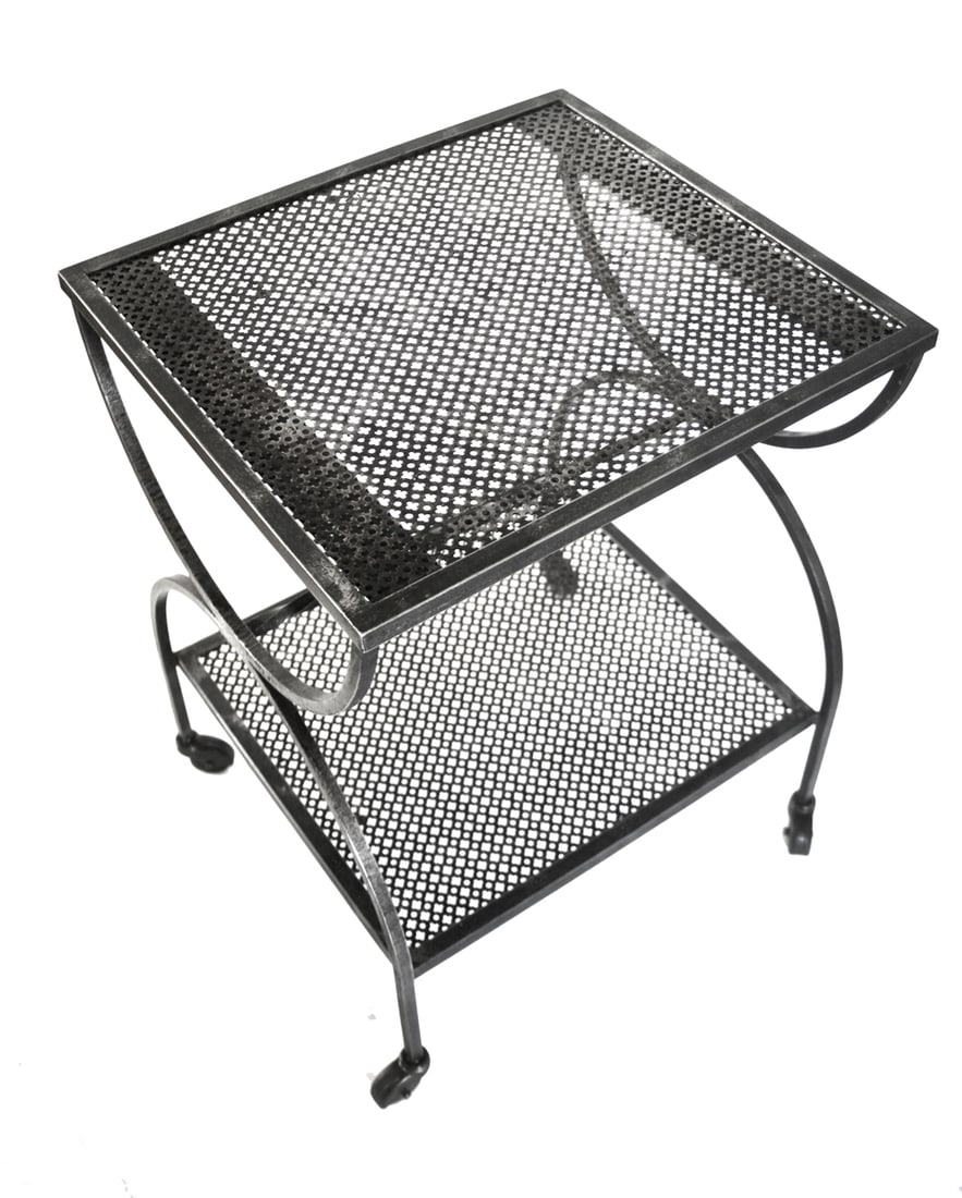 FRENCH MODERNIST ROLLING CART MATEGOT MIDCENTURY - 3