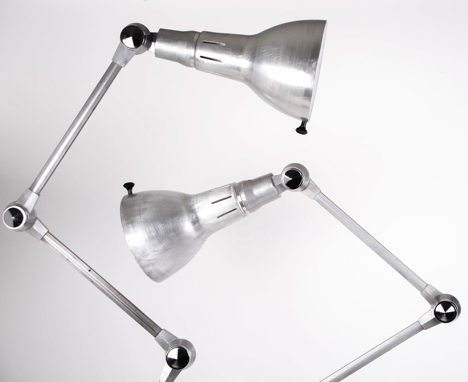 Pair of FRENCH INDUSTRIAL JIELDE MODERNIST LAMP DOMECQ LAC - 3