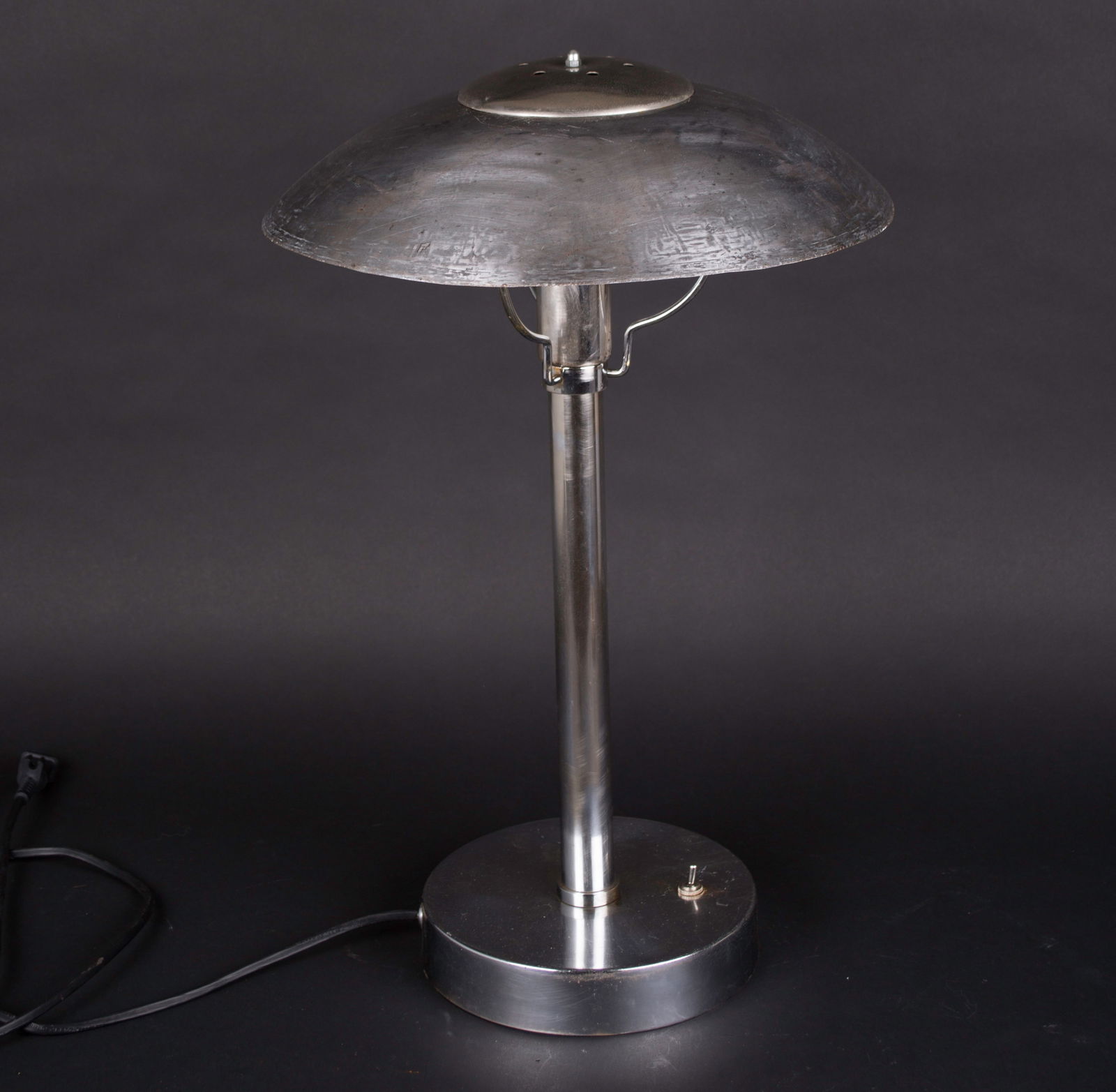 Bauhaus table lamp in nickel-plated steel by Franta Anyz Czechoslovakia - 2