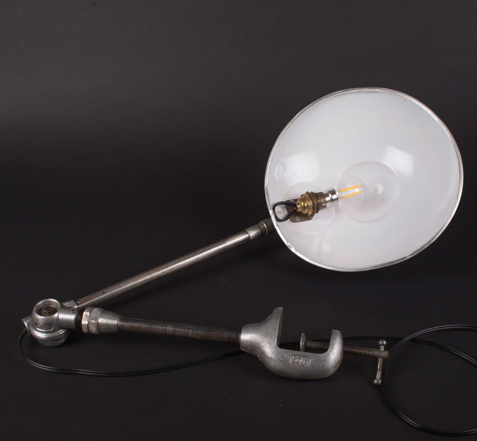 French modernist mid century industrial task lamp Ferdinand Solere - 5