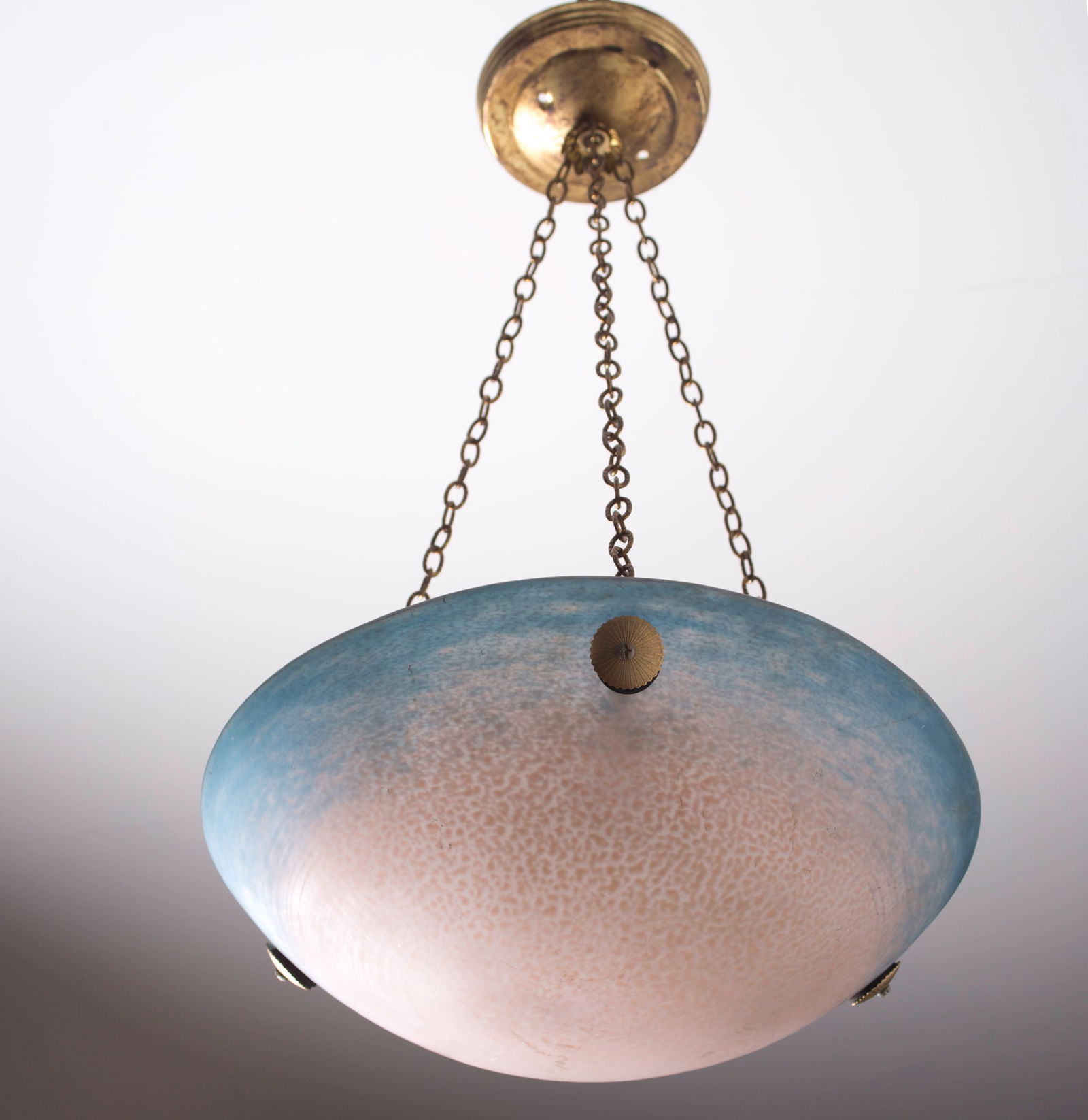 French Art-Deco marmoreal Chandelier Muller freres Nancy Croismare (1 of 6)