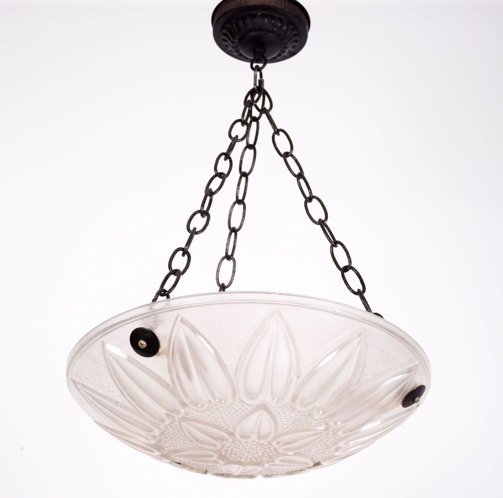 FRENCH Art-Deco Chandelier Sabino clear pressed glass: Title: FRENCH Art-Deco Chandelier Sabino clear pressed glass Description: Made in France in the late 1920's early 1930's, this chandelier is most likely a Sabino . While unsigned, the quality clearly