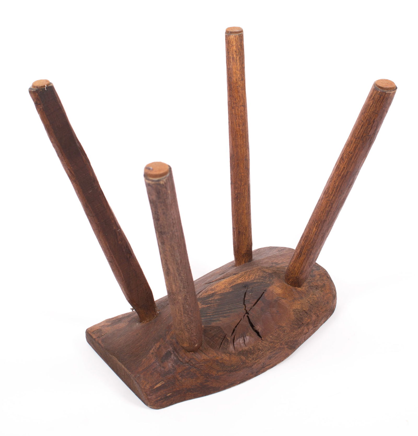 French Mid century stool Marolles rustic alpine 2 - 2