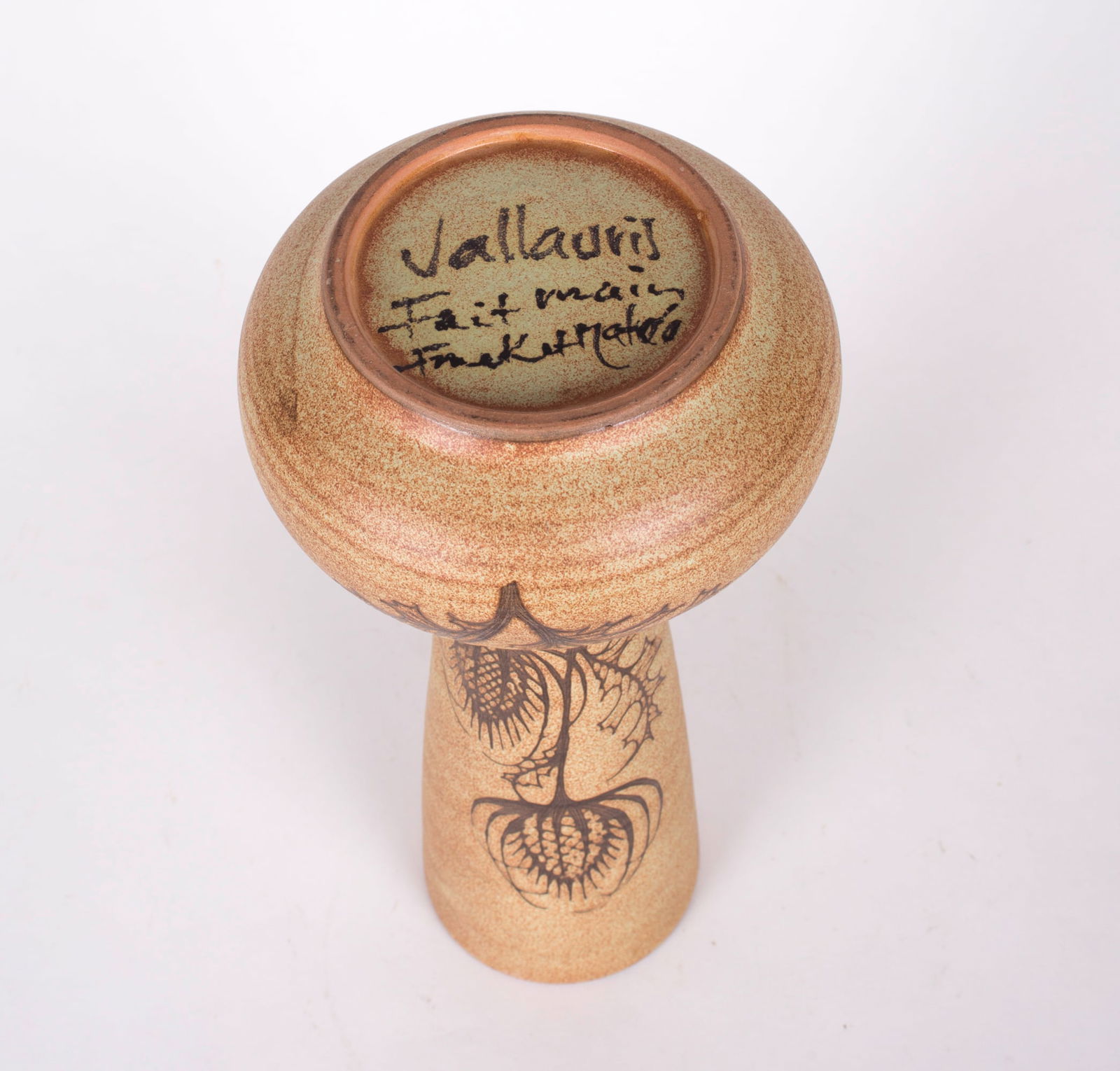 Mid-Century French Pottery Ceramic VALLAURIS KOSTANDA Table Lam - 2