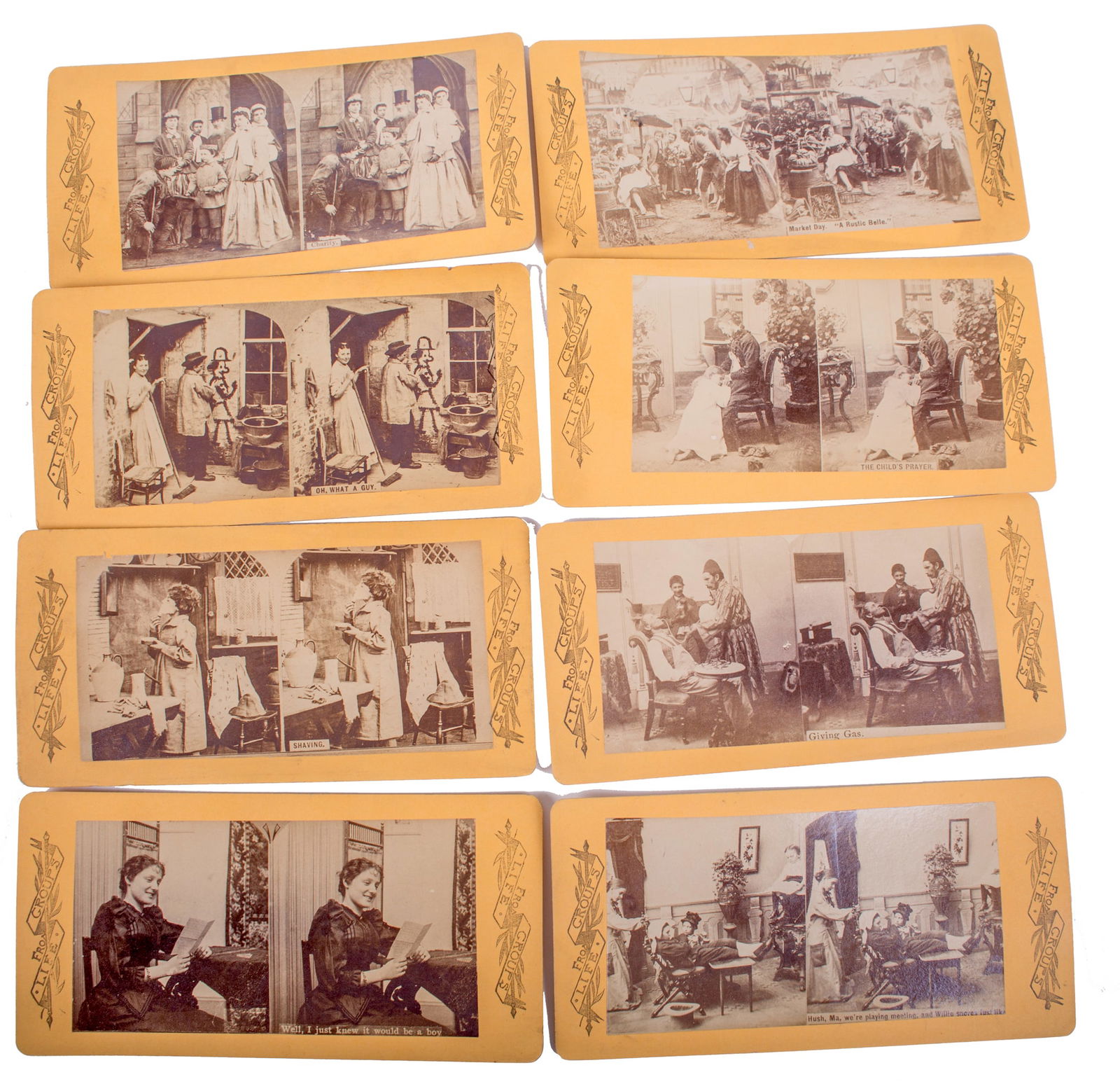 Antique French stereoscopic viewer 19th. with 40 views - 5