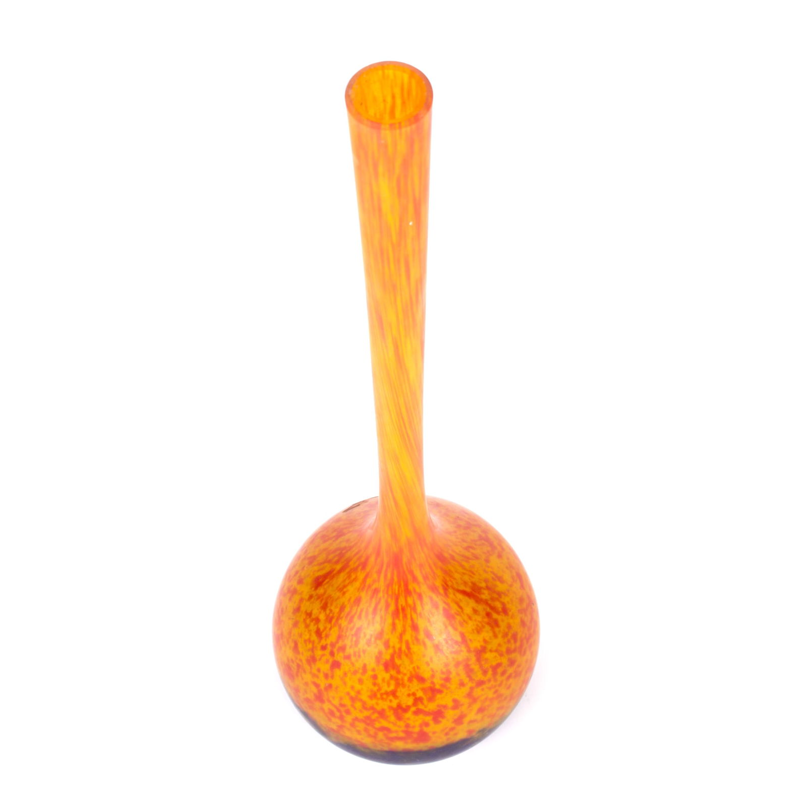 Nancy André Delatte Art Deco berluze vase 1920 yellow purple: Title: Nancy André Delatte Art Deco berluze vase 1920 yellow purple Description: Delatte found early success with these vases, produced in a variety of sizes and colour combinations at his Verrer