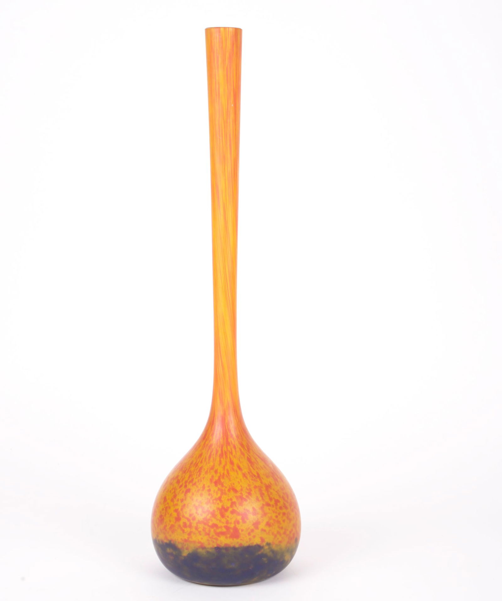 Nancy André Delatte Art Deco berluze vase 1920 yellow purple - 3