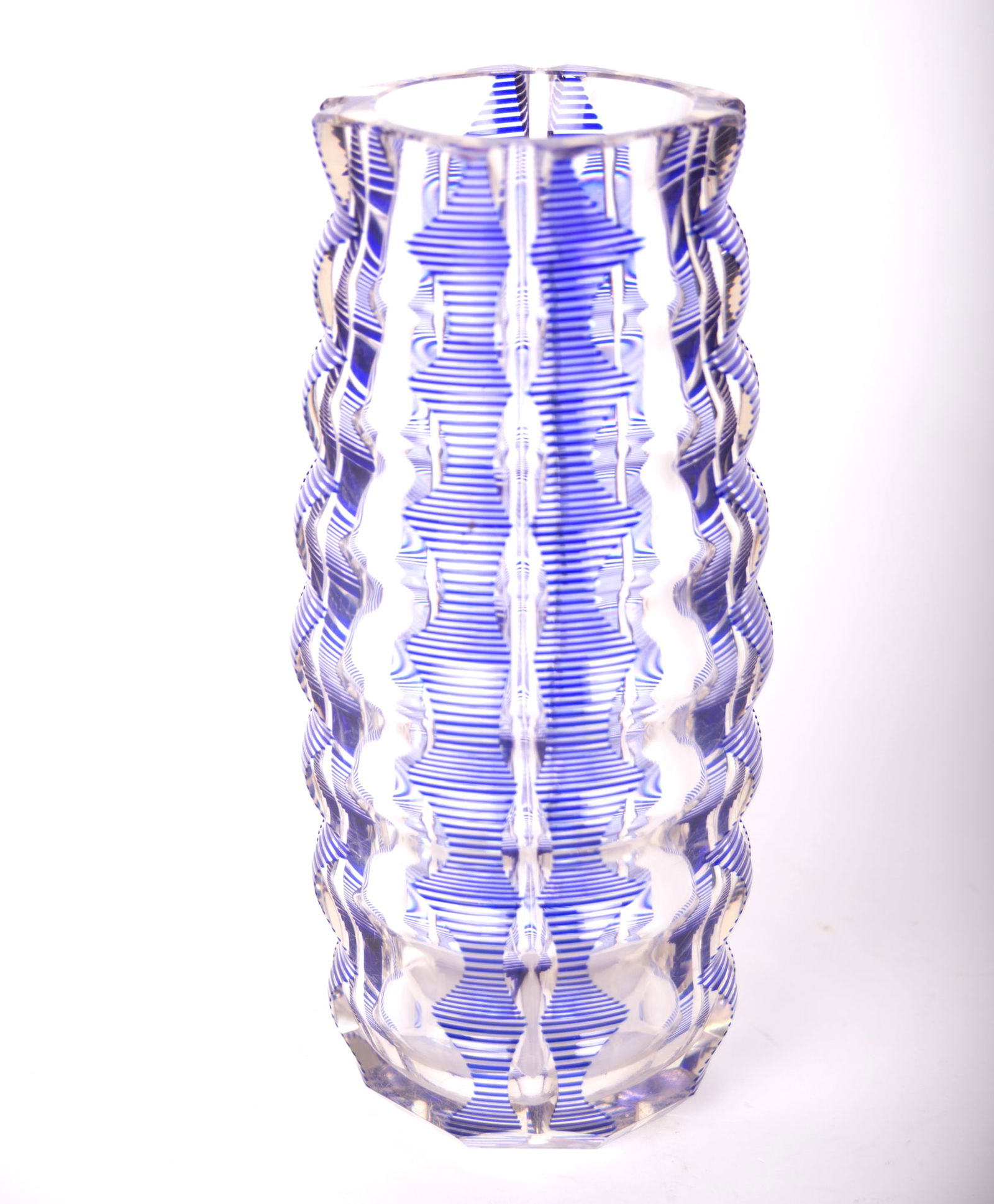 Val Saint Lambert crystal vase cut to clear - 3