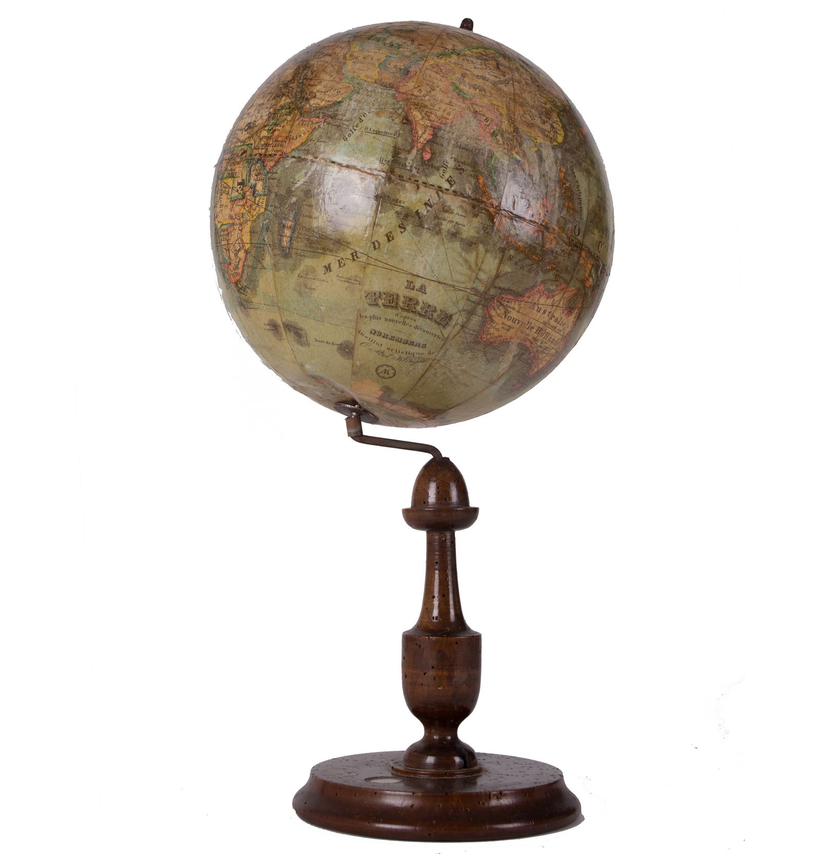 Abel Klinger 9 inches terrestrial globe 1850 French edition - 6