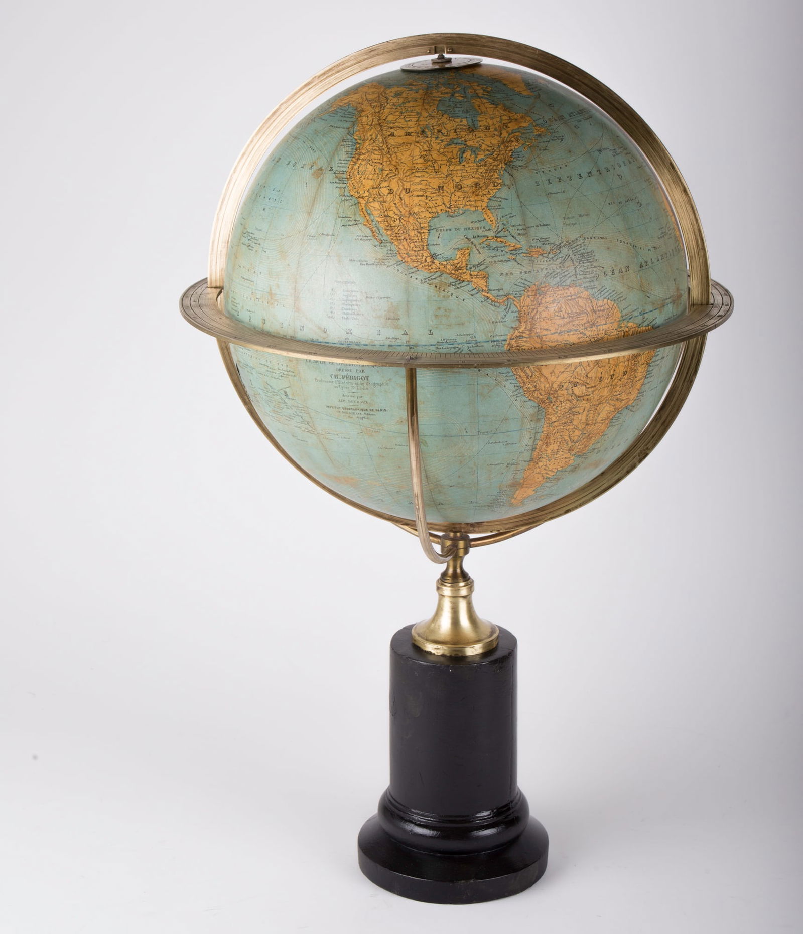 1870 DELAGRAVE FRENCH TERRESTRIAL ANTIQUE GLOBE 14 ": Title: 1870 DELAGRAVE FRENCH TERRESTRIAL ANTIQUE GLOBE 14 " Description: The Delagrave publishing house was founded in 1865 through the purchase by Charles Delagrave of a modest publishing collection